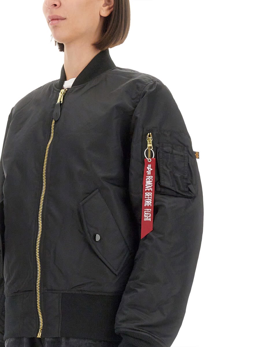 Alpha Industries Baseball-collar Track Jacket In Black