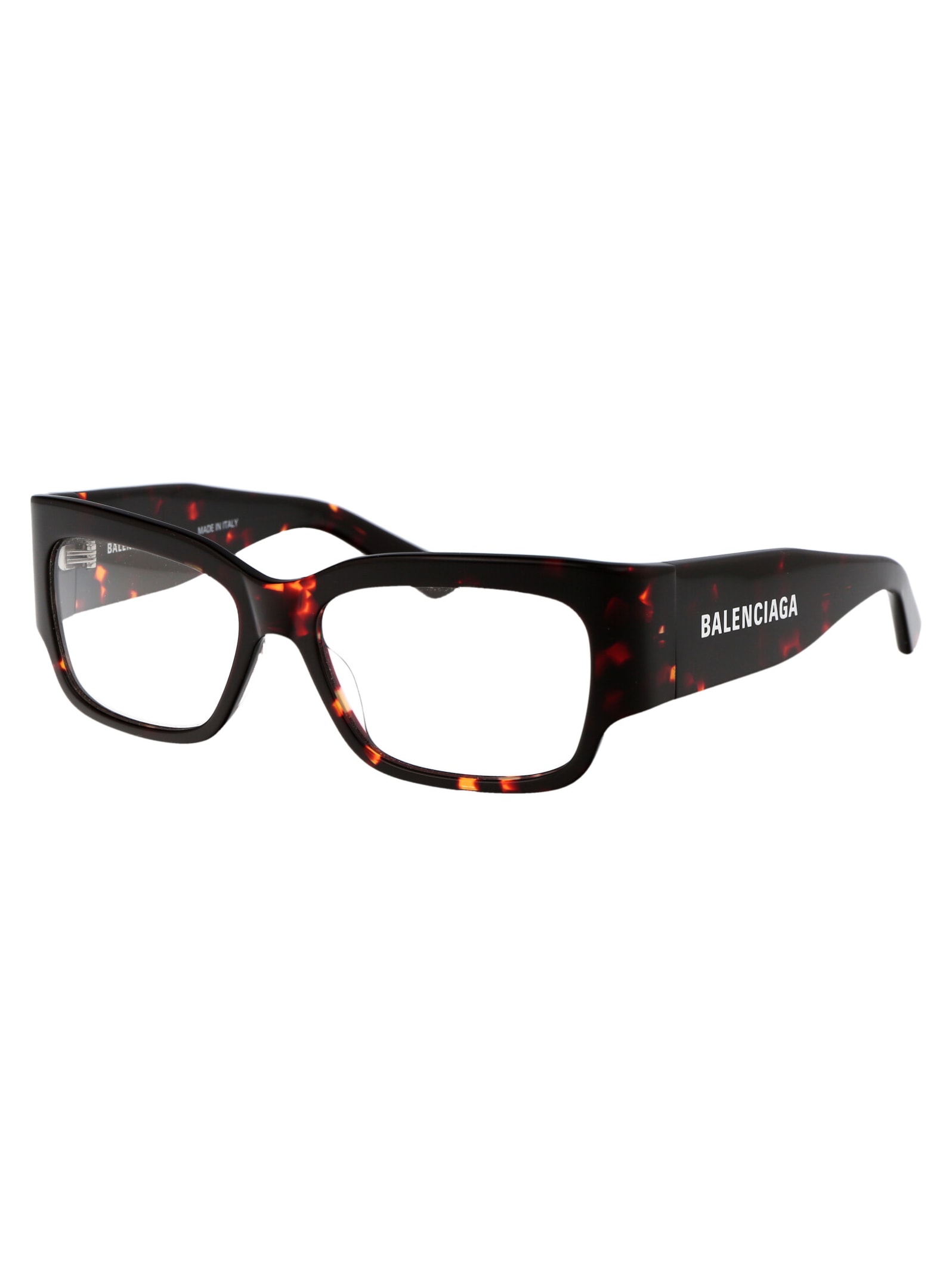 Shop Balenciaga Bb0332o Glasses In 003 Havana Havana Transparent