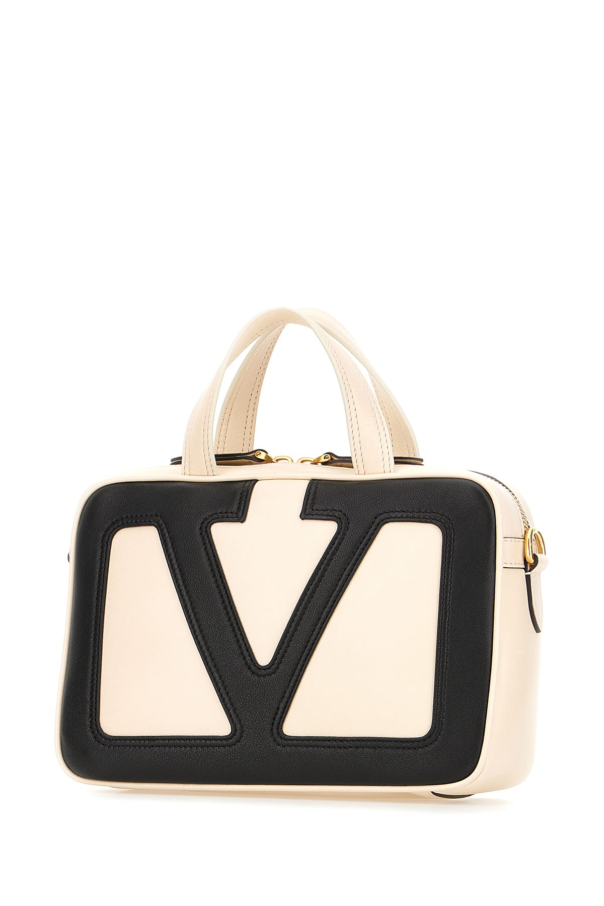 Valentino Sand Nappa Leather Viva Superstar Handbag In White
