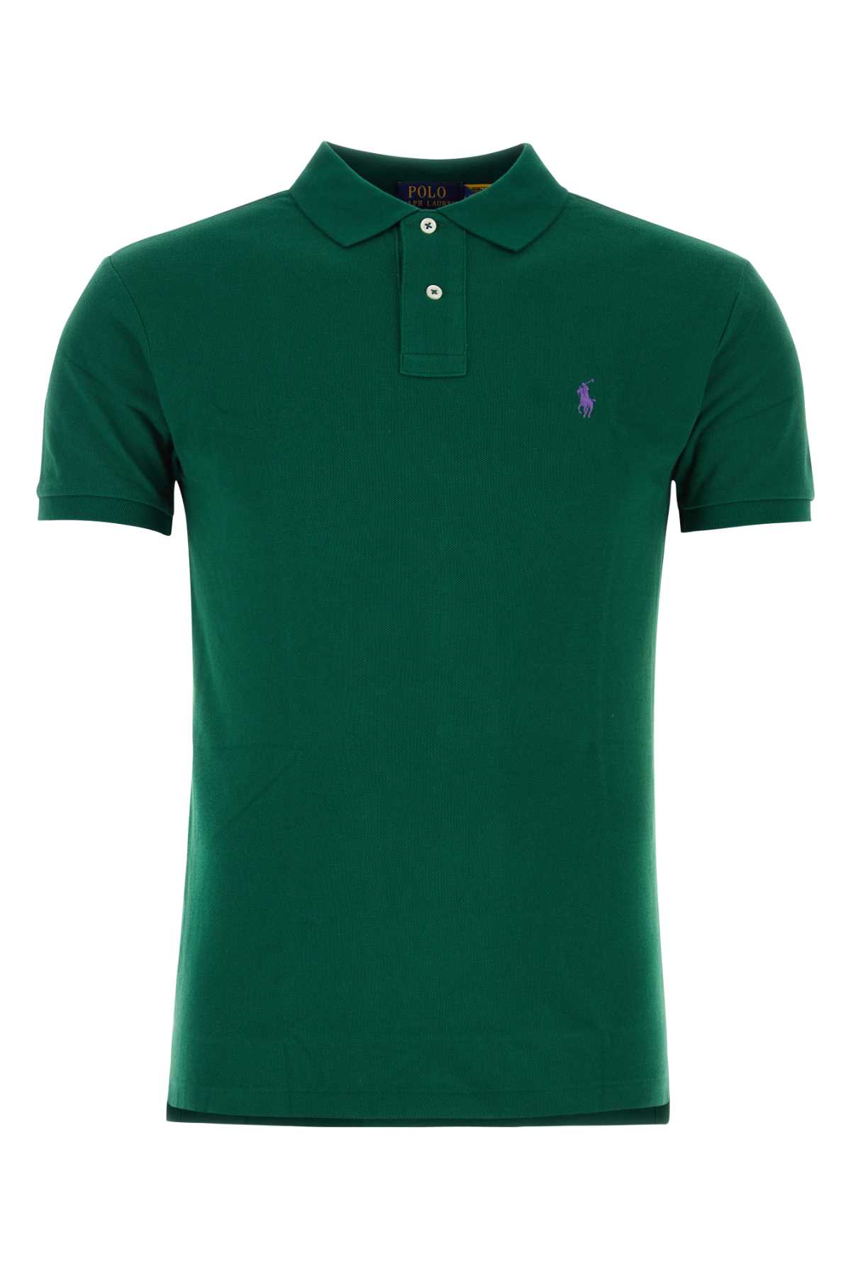 Shop Polo Ralph Lauren Emerald Green Piquet Polo Shirt In 002