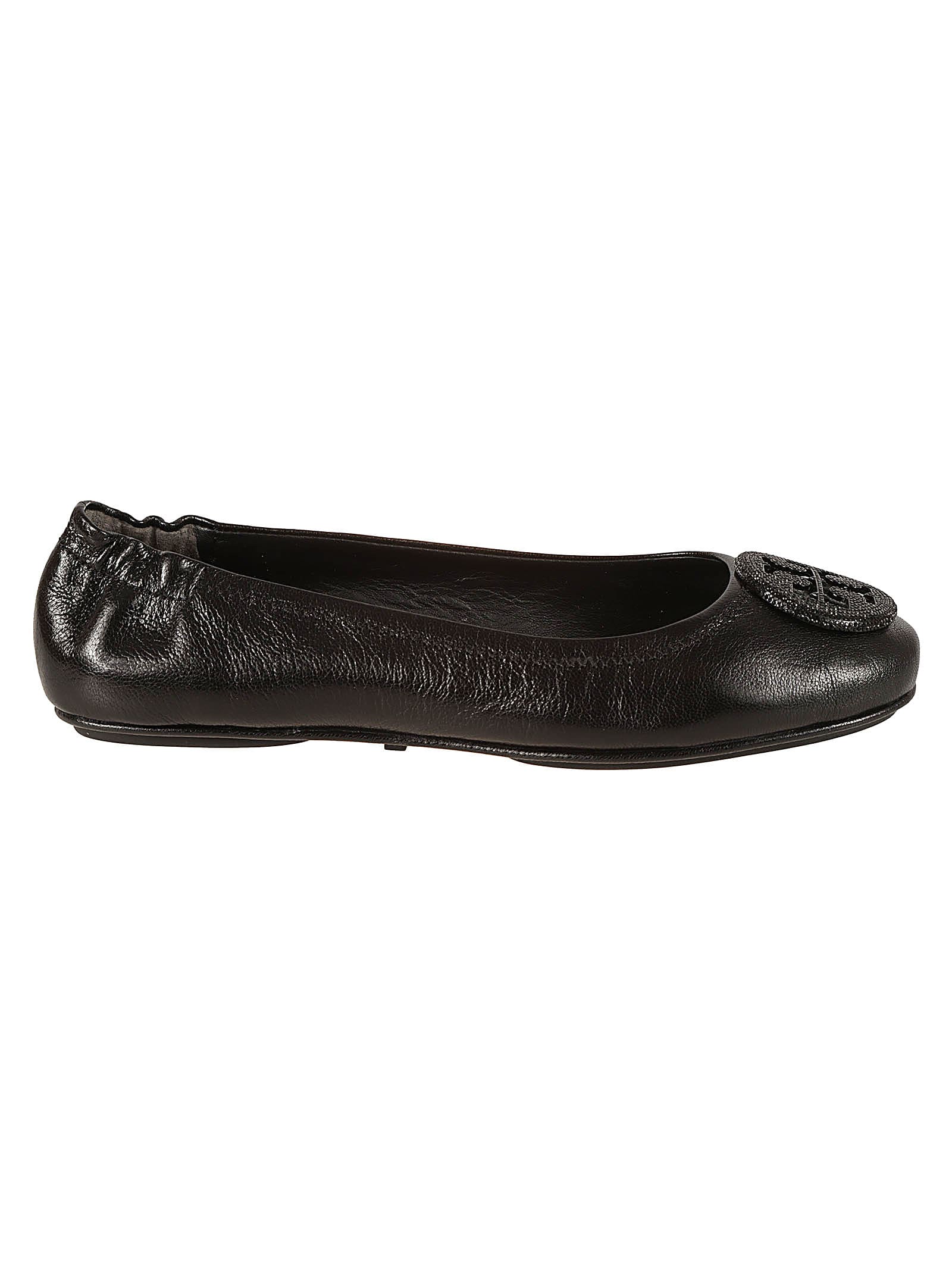 Shop Tory Burch Minnie Travel Ballerinas In Perfect Black