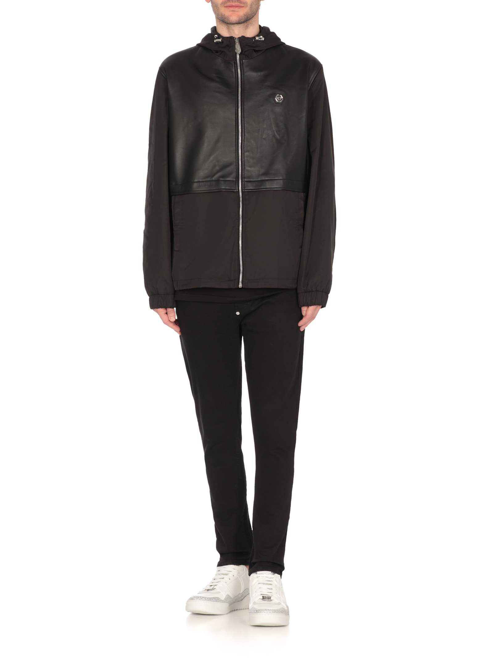 Philipp Plein Hooded Jacket In Black