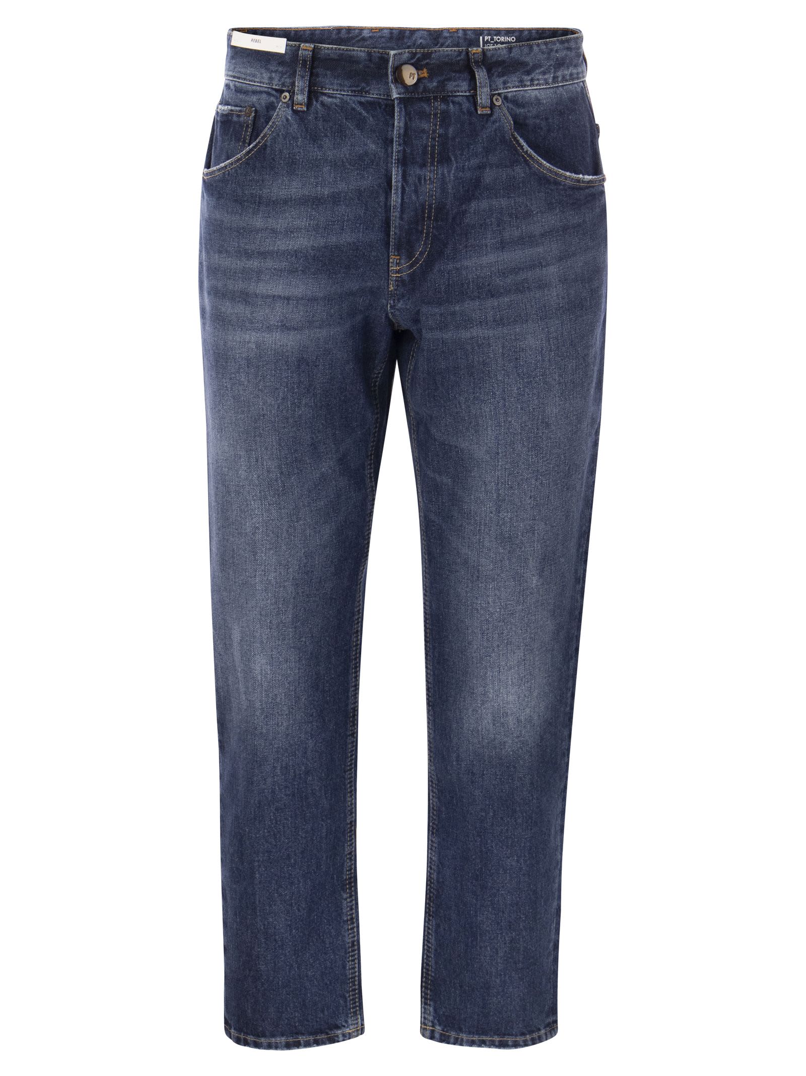 Shop Pt01 Rebel- Straight-leg Jeans In Blue