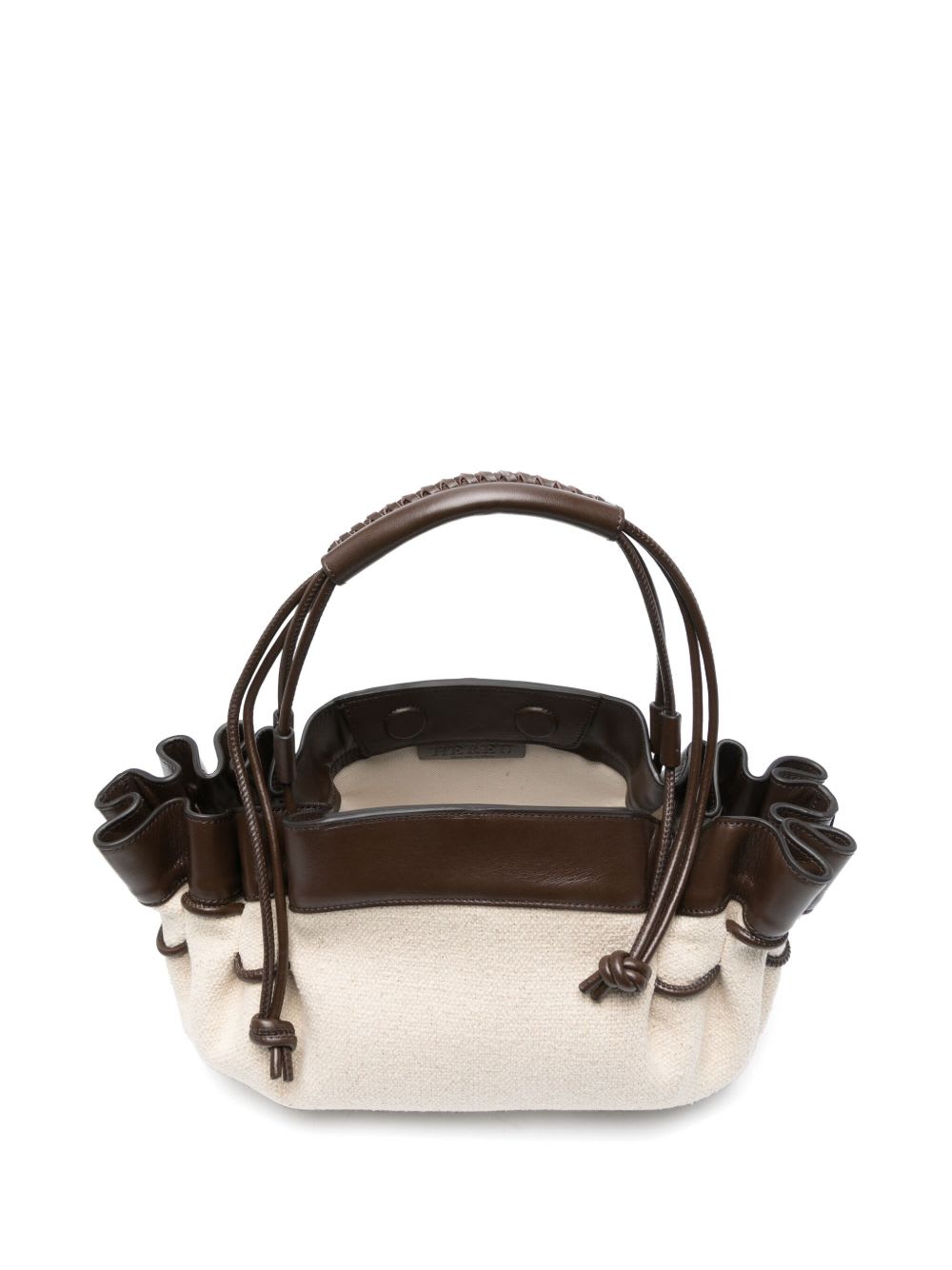 Hereu Arta Canvas Shoulder Bag In White