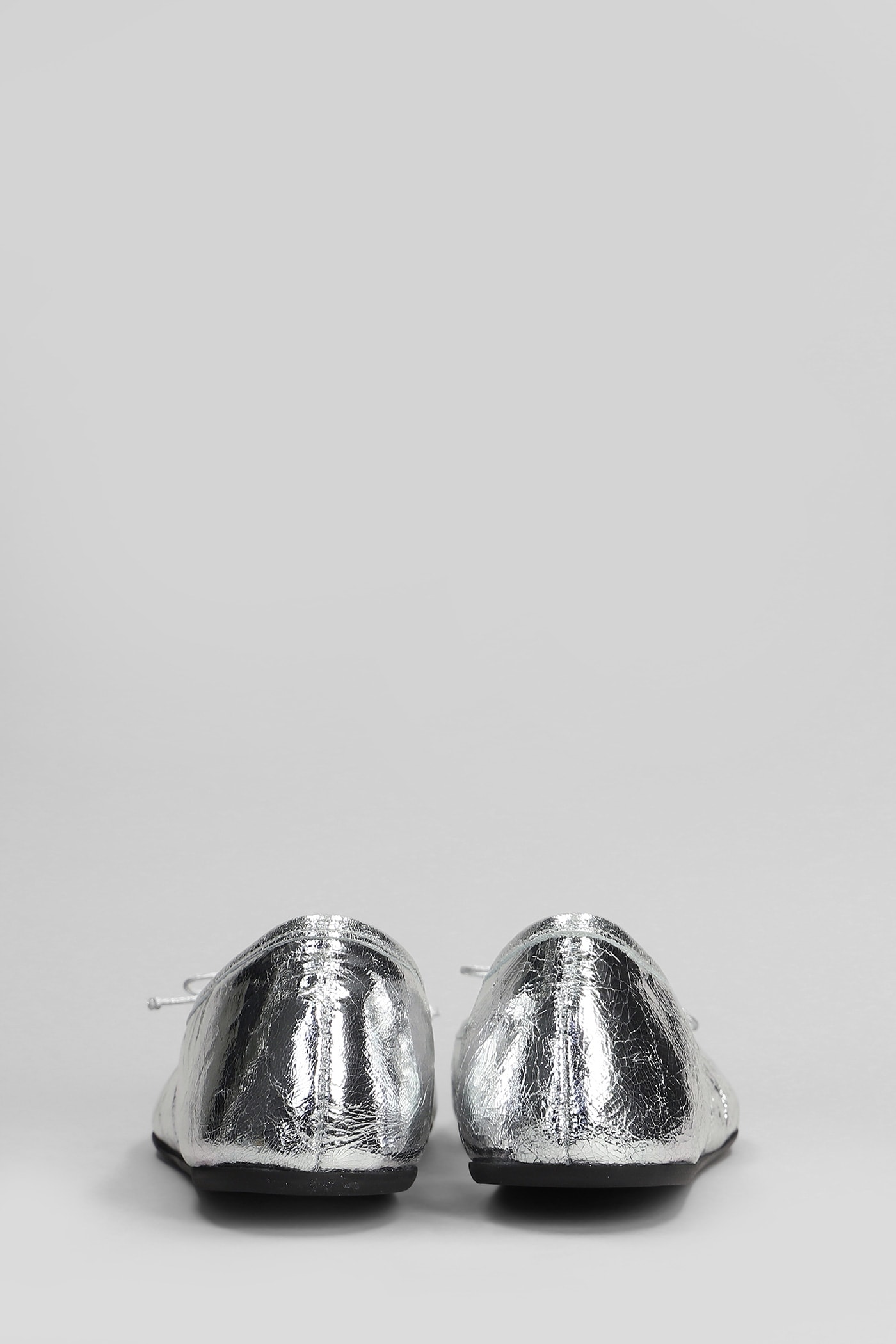 Vivienne Westwood Brigitte Ballet Flats In Silver Leather