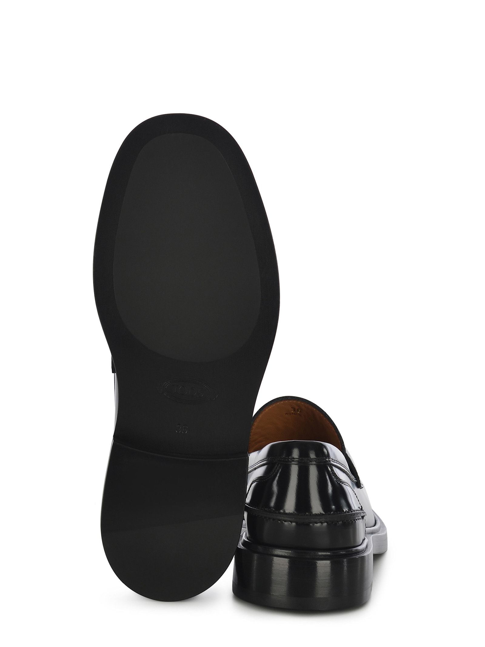 Shop Tod's Mocassin Tods Made Of Leather In Black