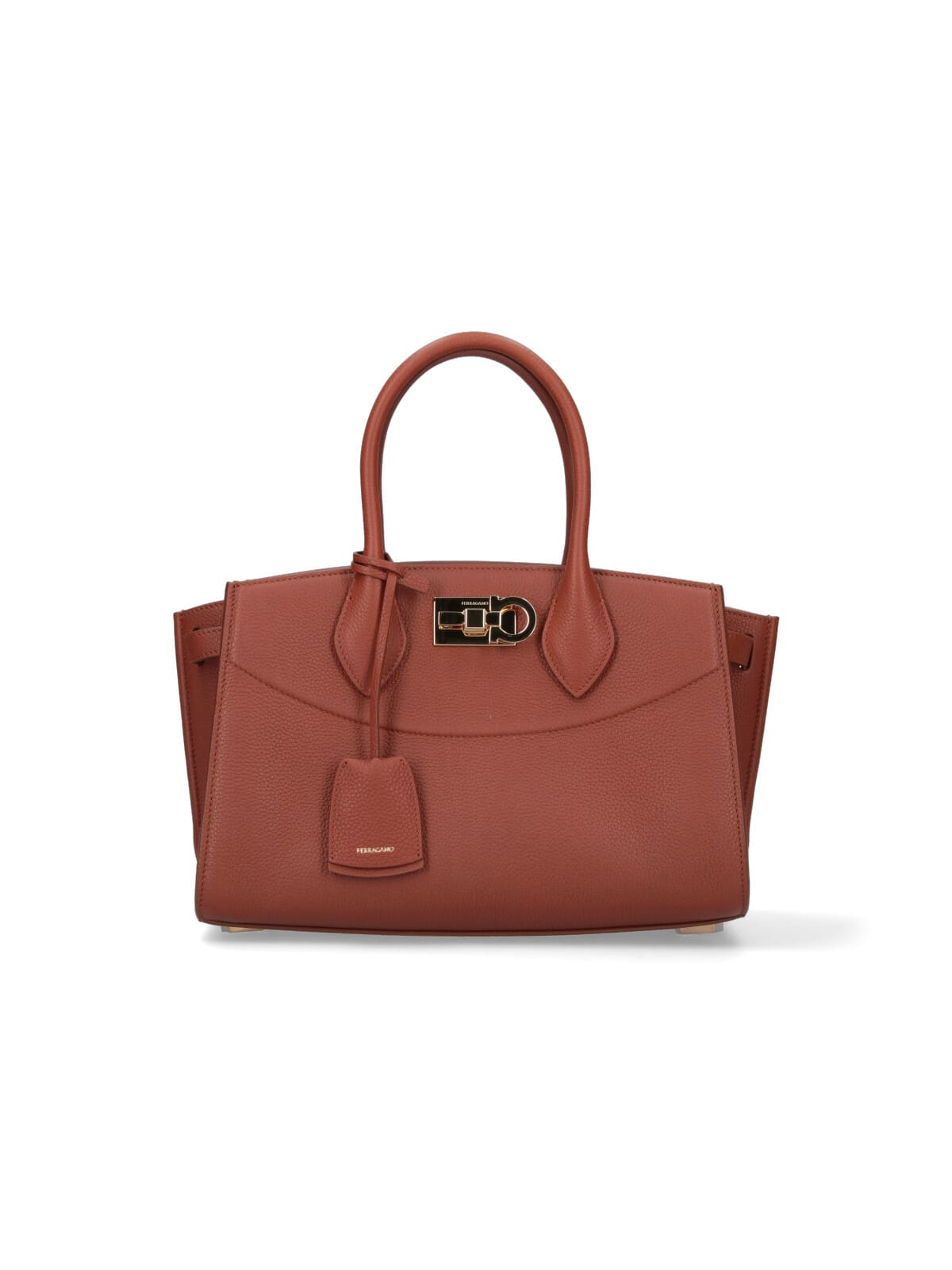 Ferragamo Medium Handbag Studio Soft In Brown