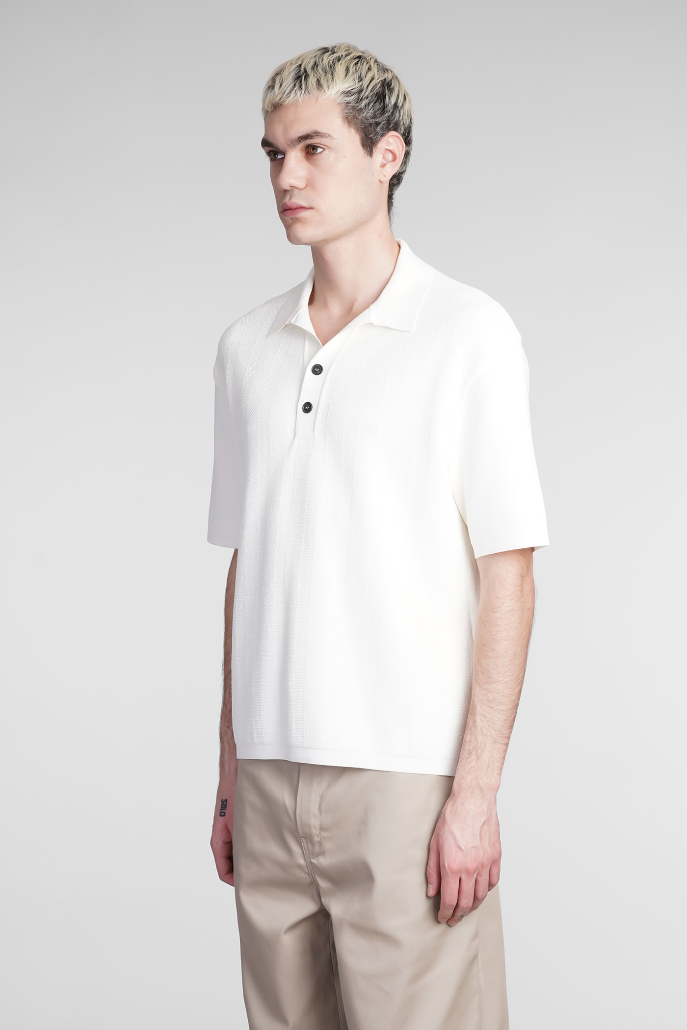 Shop Palm Angels Polo In White Viscose