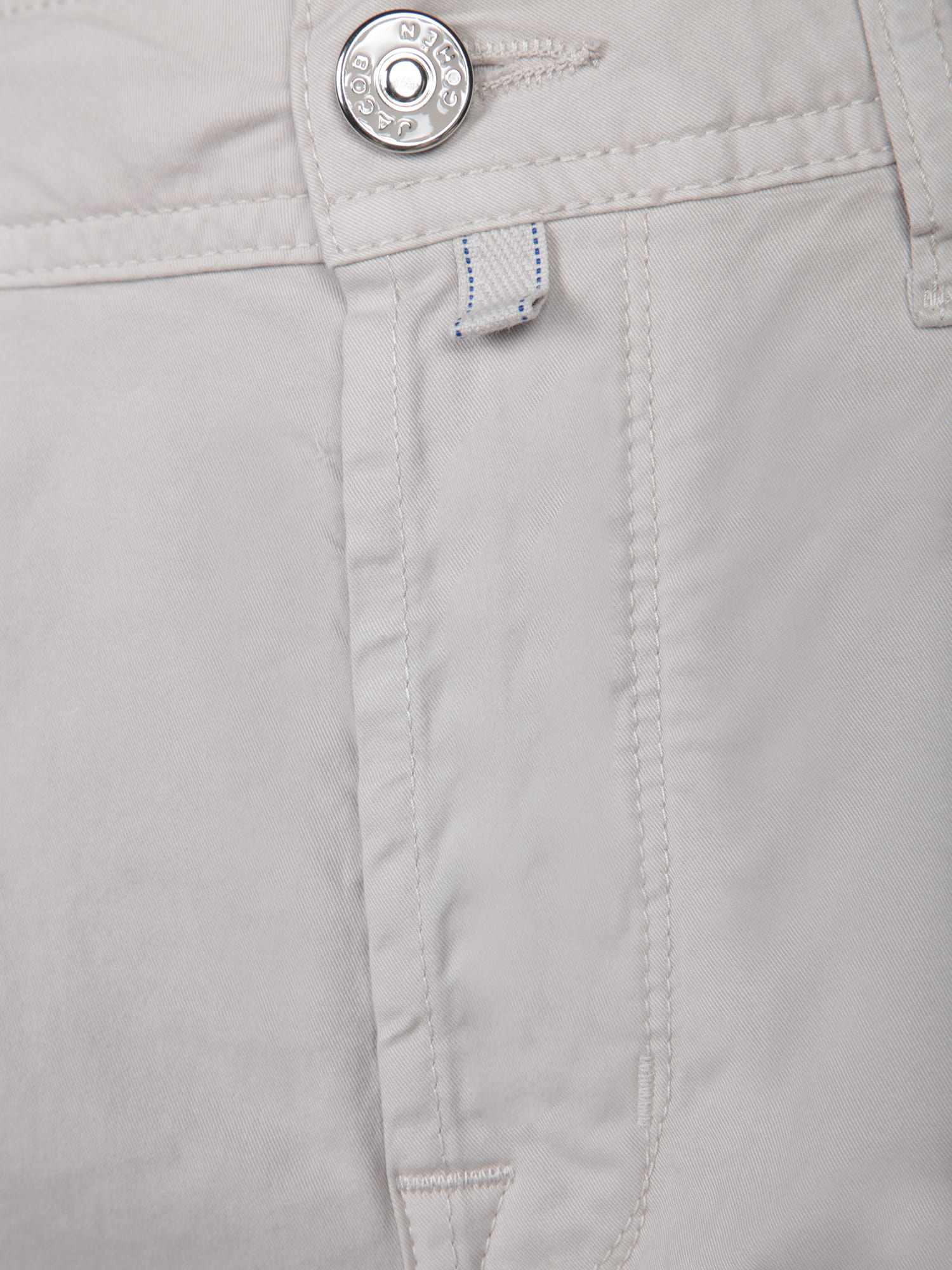 Jacob Cohen Scott Light Grey Cotton Pants In White