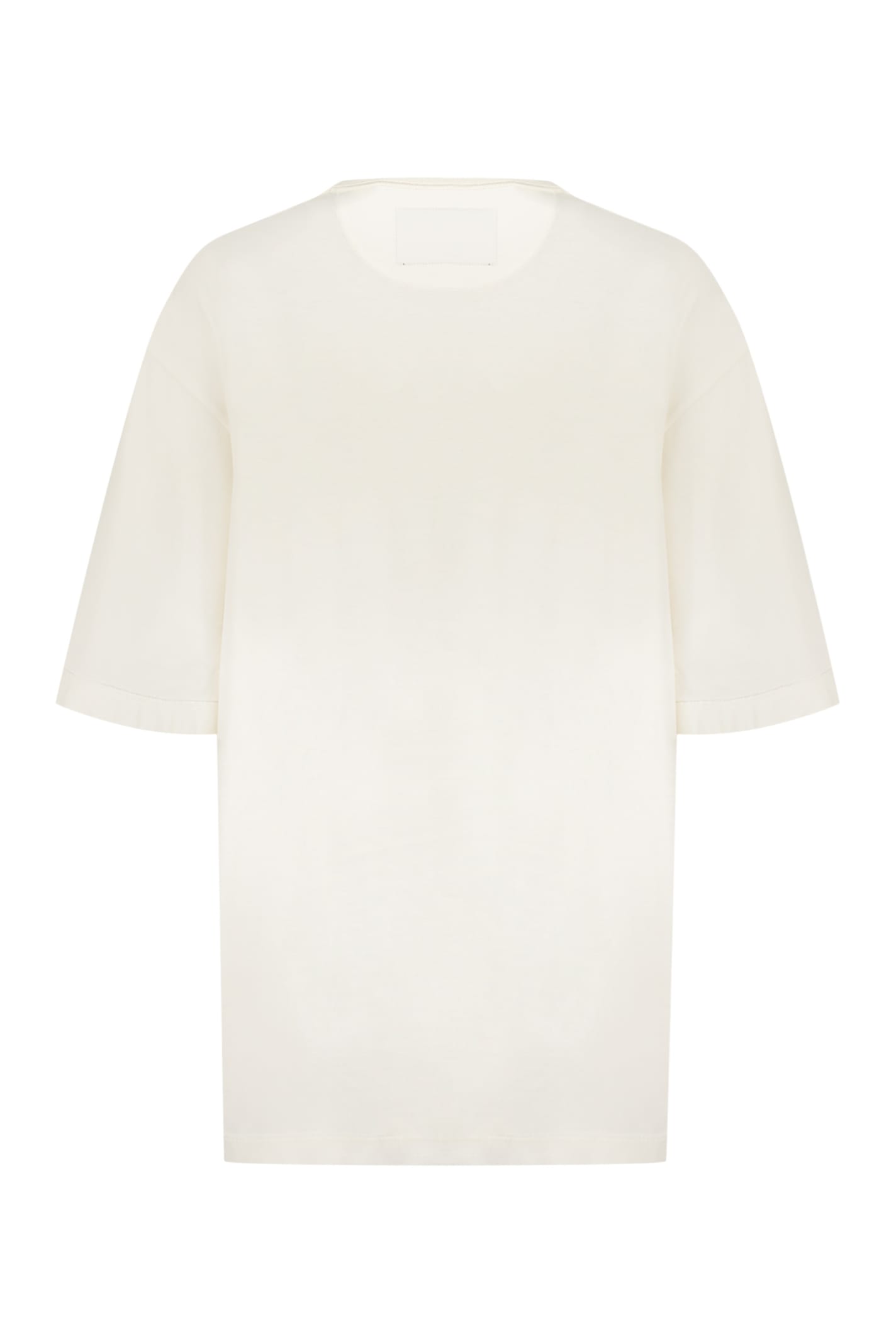 Shop Fendi Cotton T-shirt In Panna