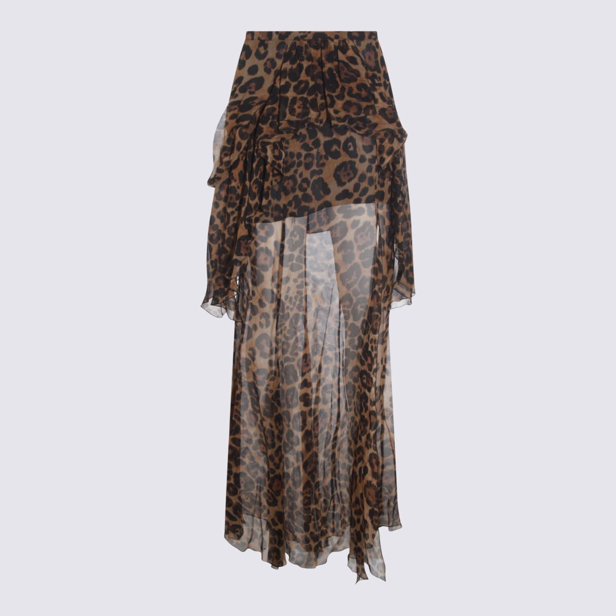 Brown Silk Skirt