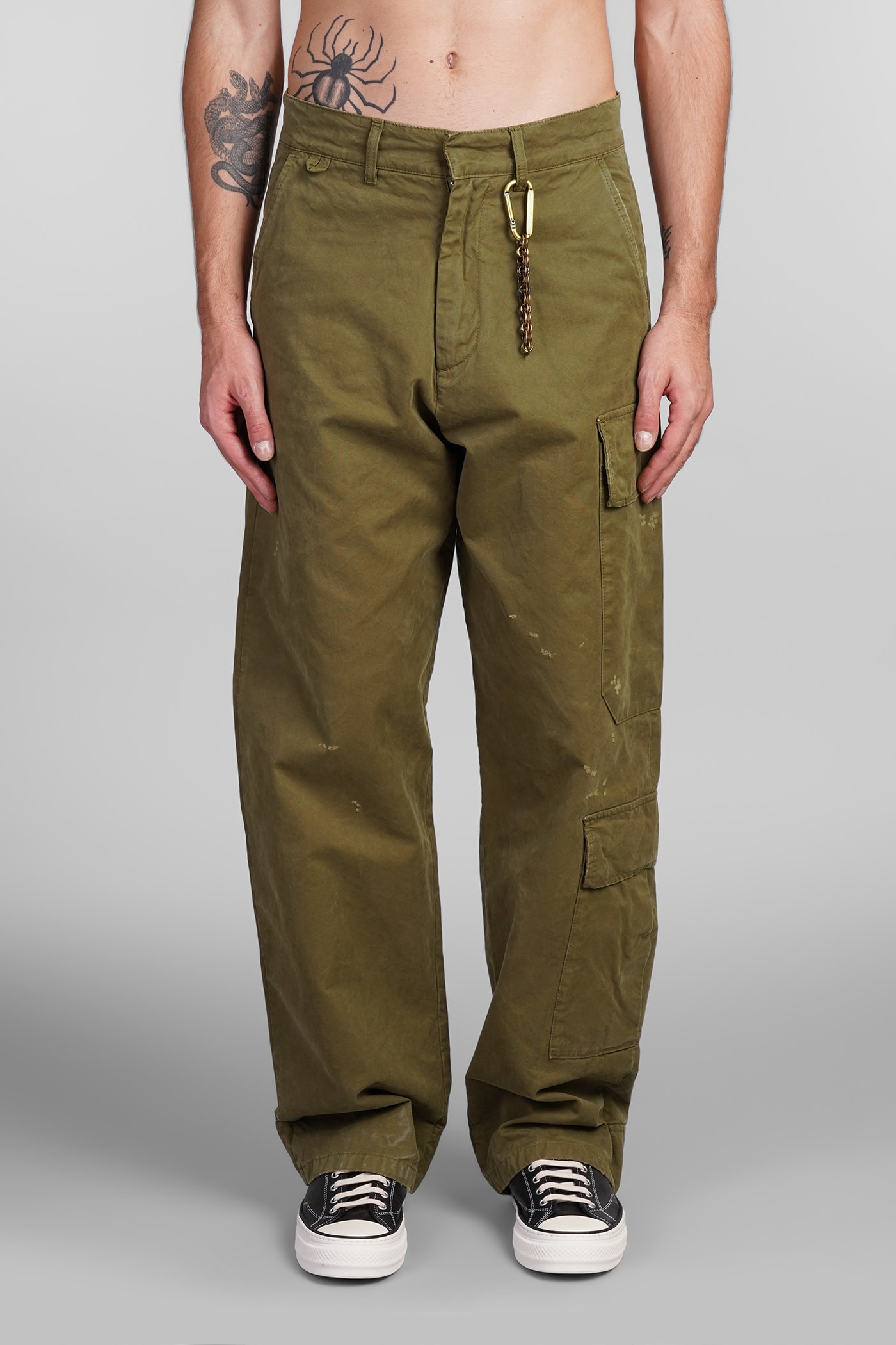 DARKPARK JEFFREY PANTS IN GREEN COTTON 