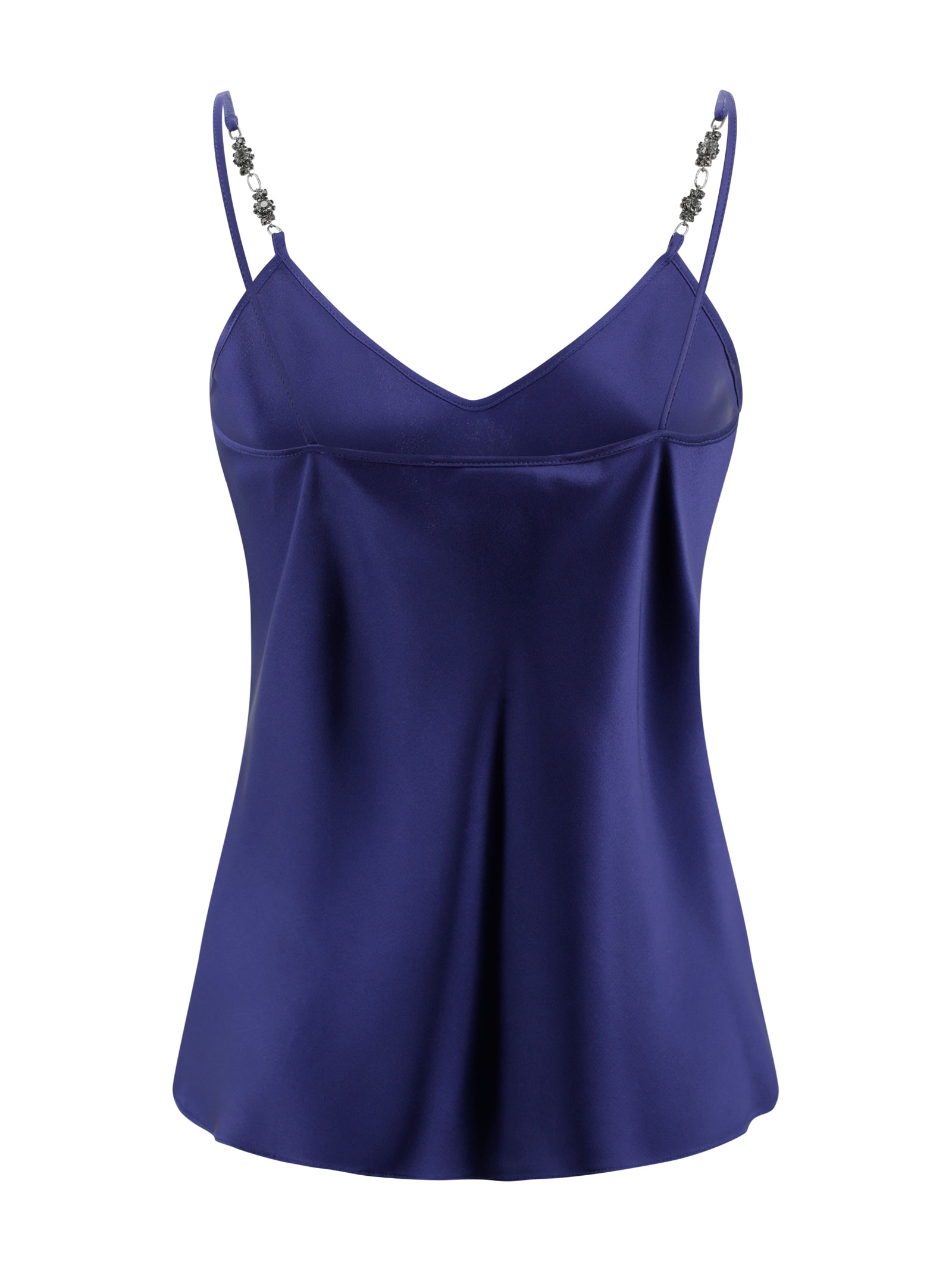 Max Mara Studio Afelio Satin Tank Top In Blue