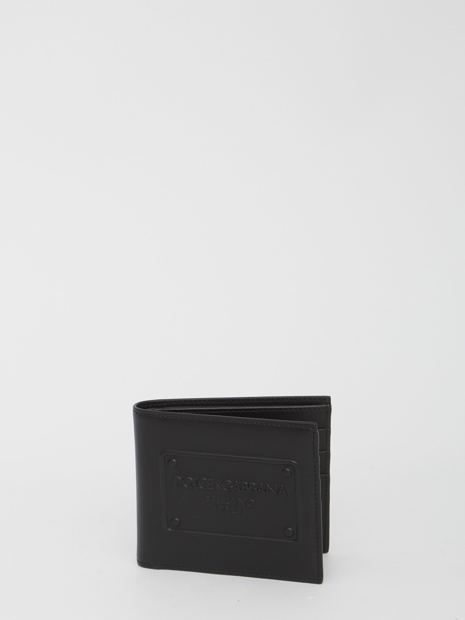 Dolce & Gabbana Bi-fold Wallet In Leather In Black