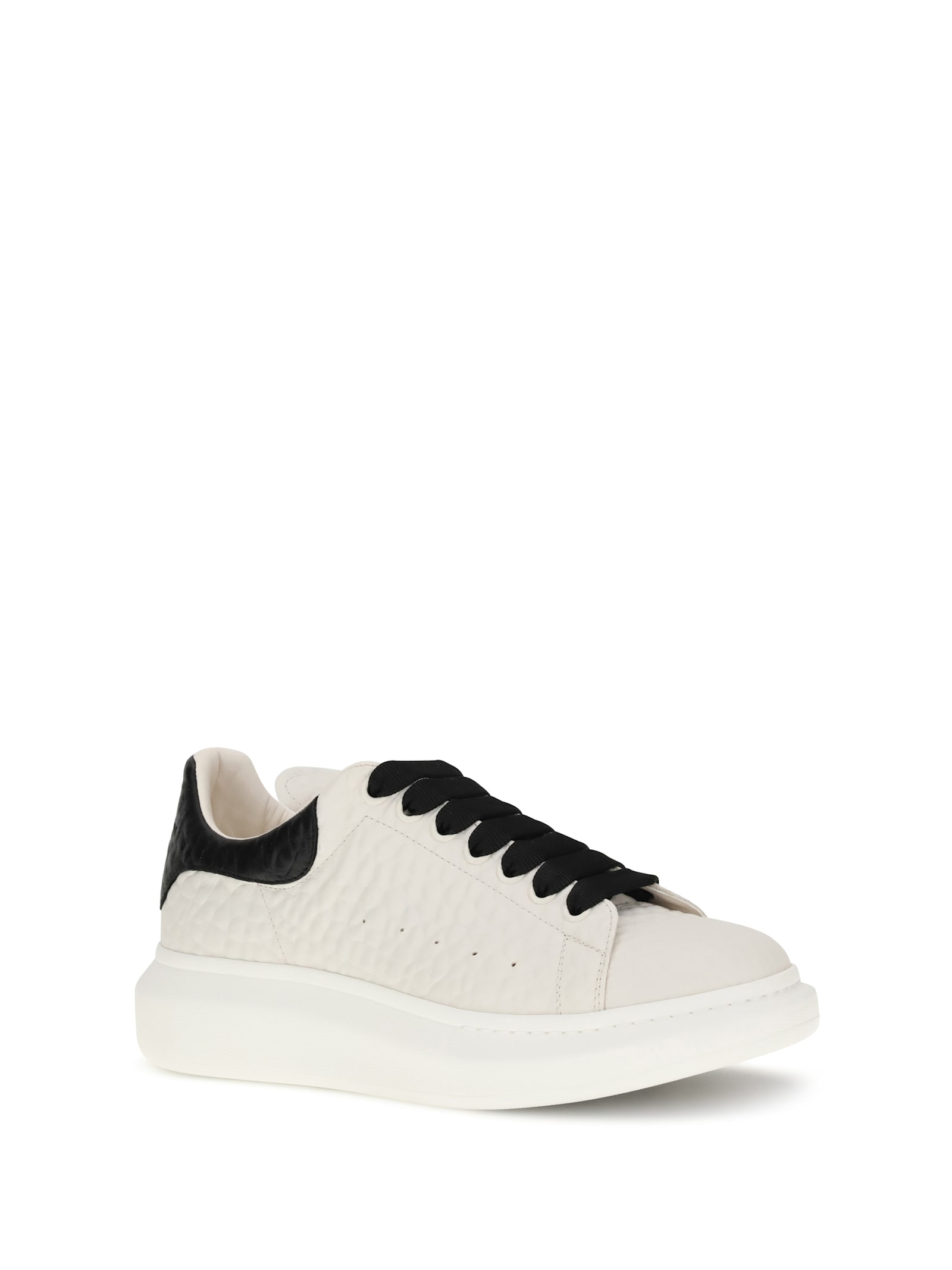 Alexander Mcqueen Leather Sneakers With Contrasting Heel Tab
