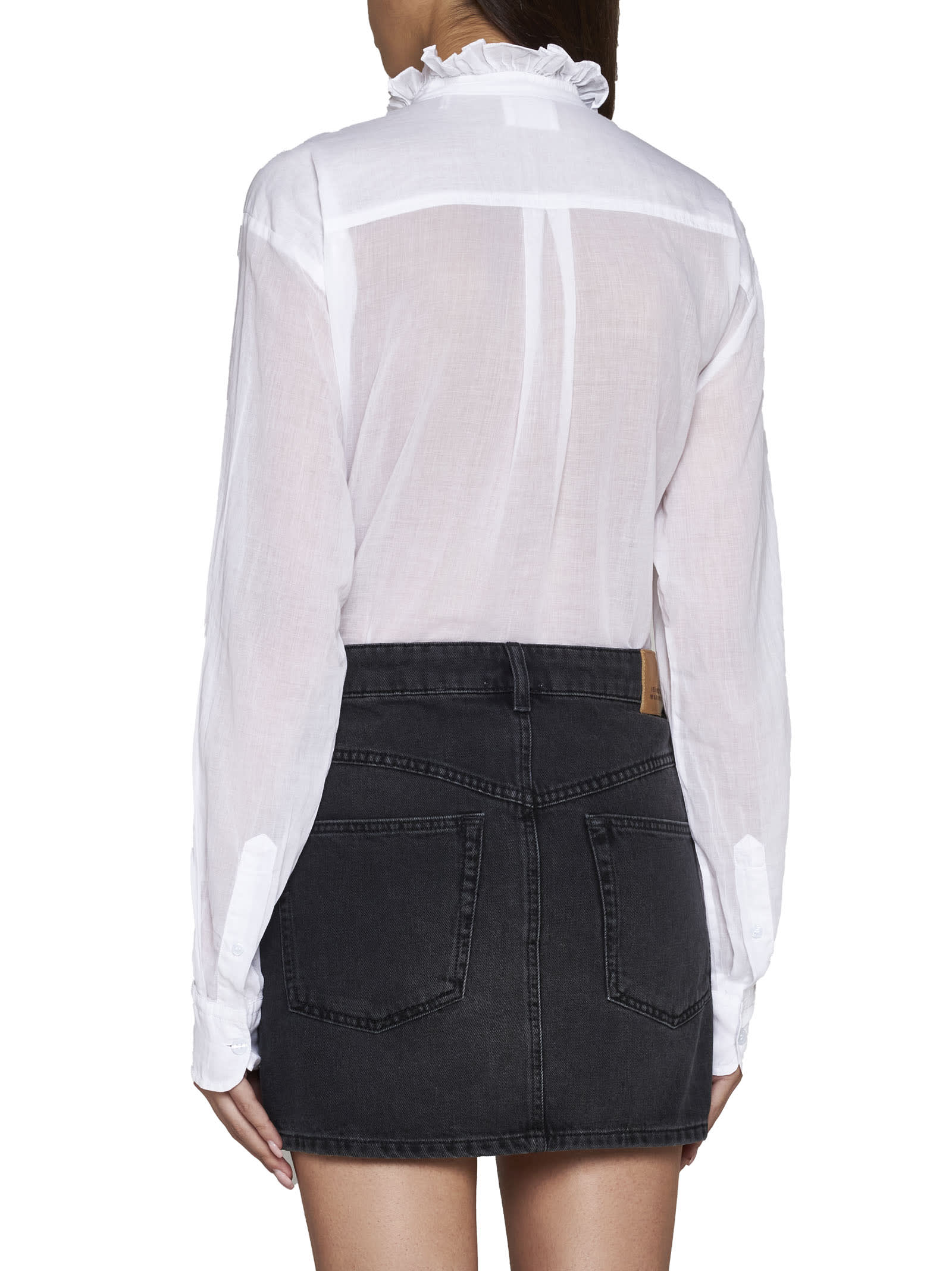 Shop Marant Etoile Skirt In Faded Black