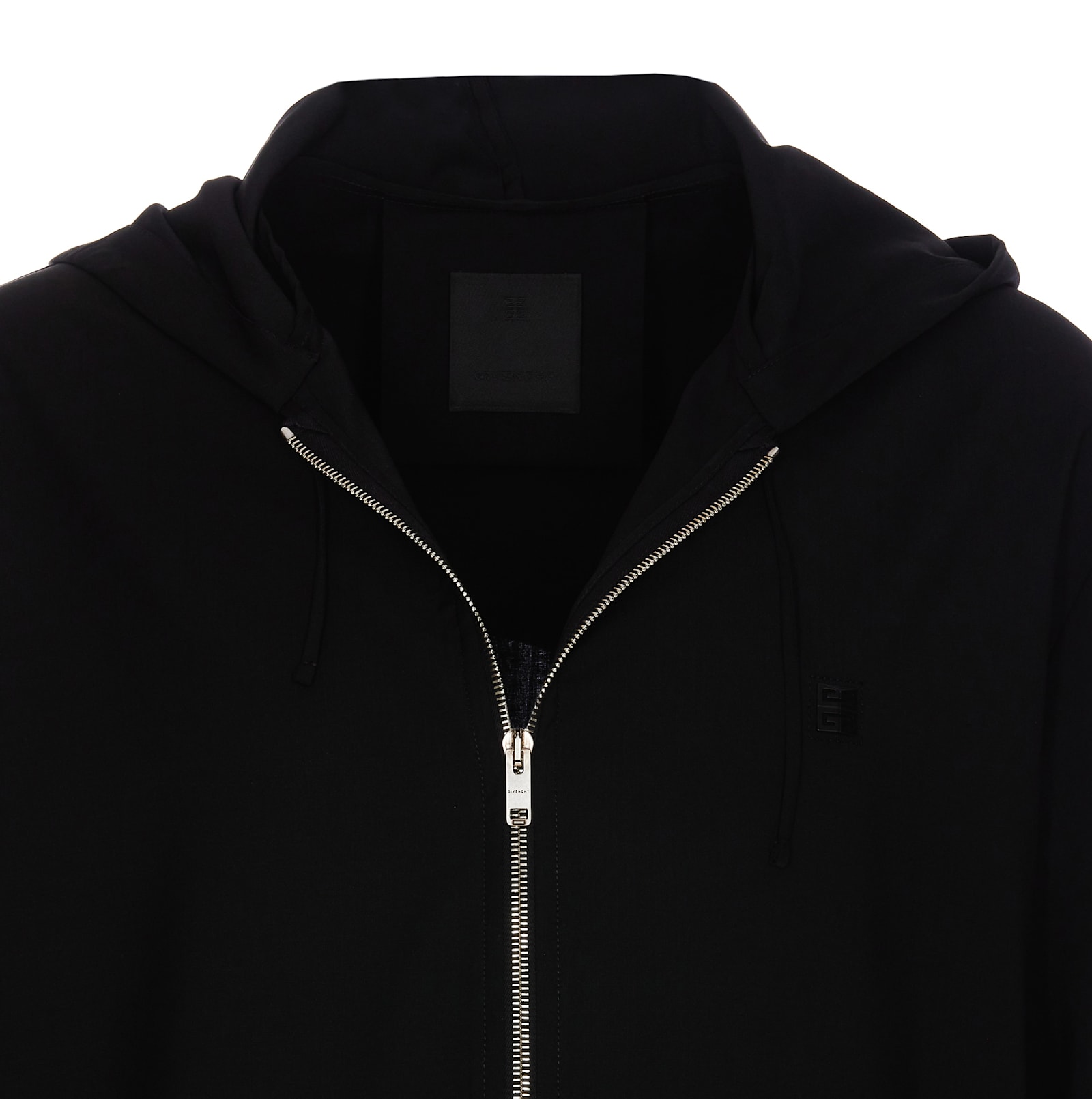 Shop Givenchy 4g Detail Zipped Hoodie In Black