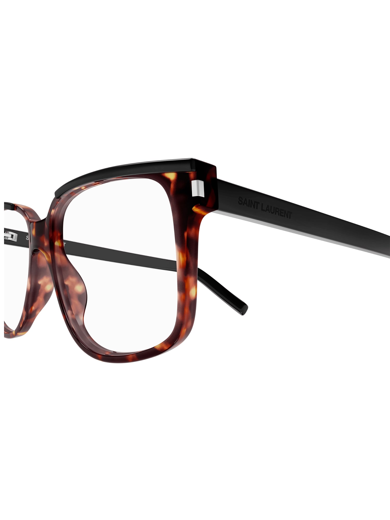 Shop Saint Laurent Sl 599 Opt Eyewear In Black Black Transpare