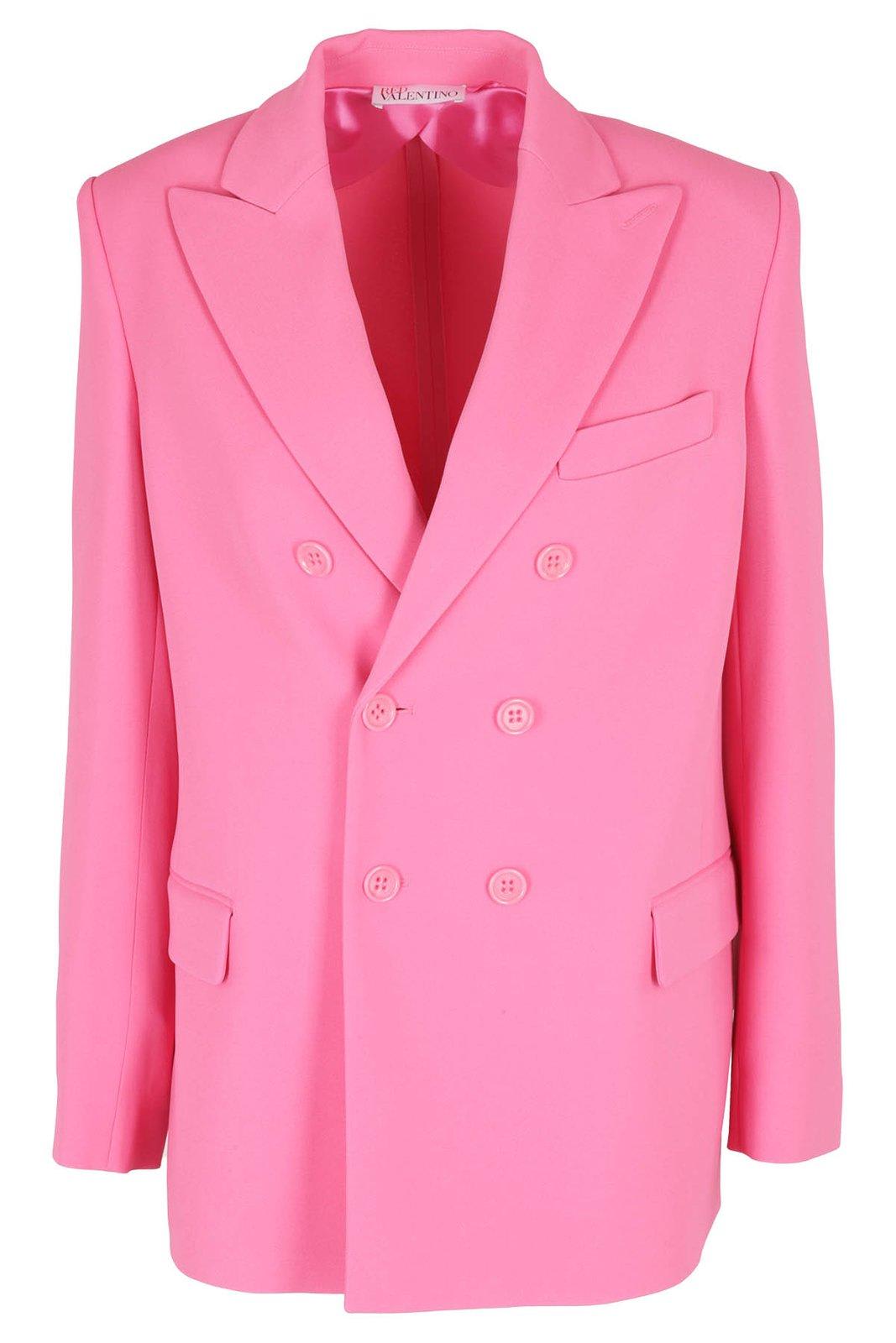 RED VALENTINO REDVALENTINO DOUBLE-BREASTED LONG-SLEEVED BLAZER