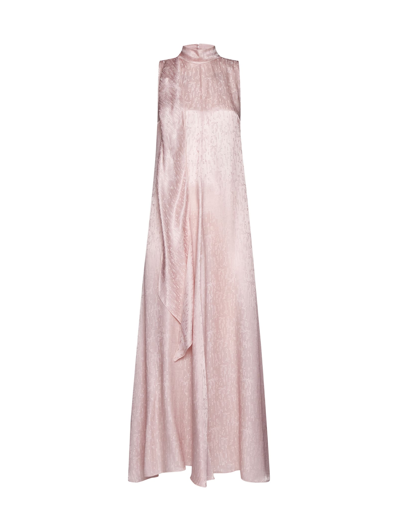 Forte_Forte Microdamier Silk-blend Long Dress