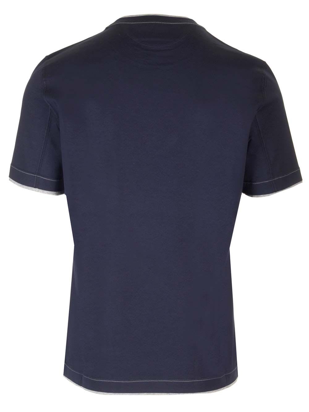 Shop Brunello Cucinelli Jersey T-shirt In Blue