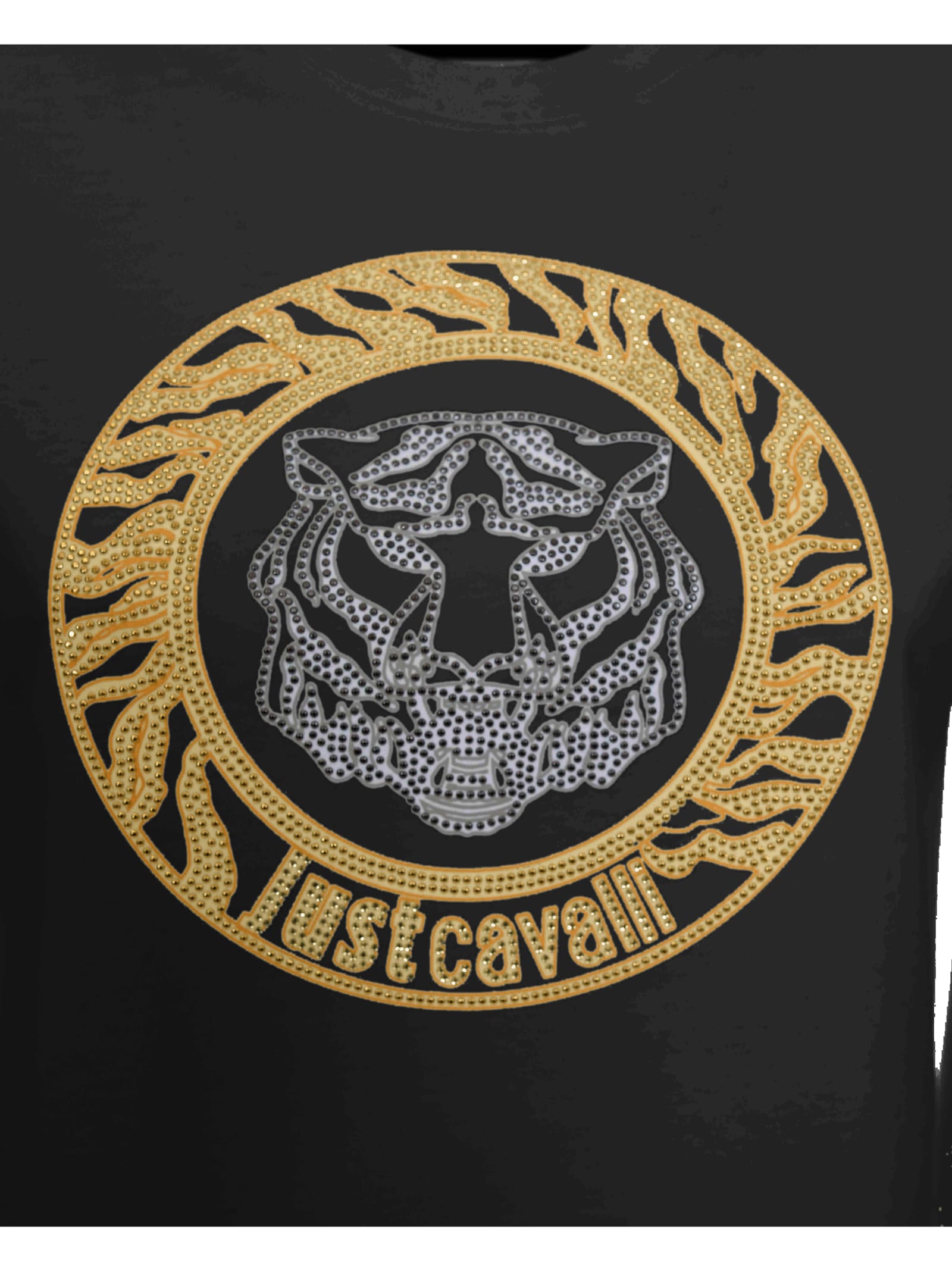 Just Cavalli Logo T-shirt In Black