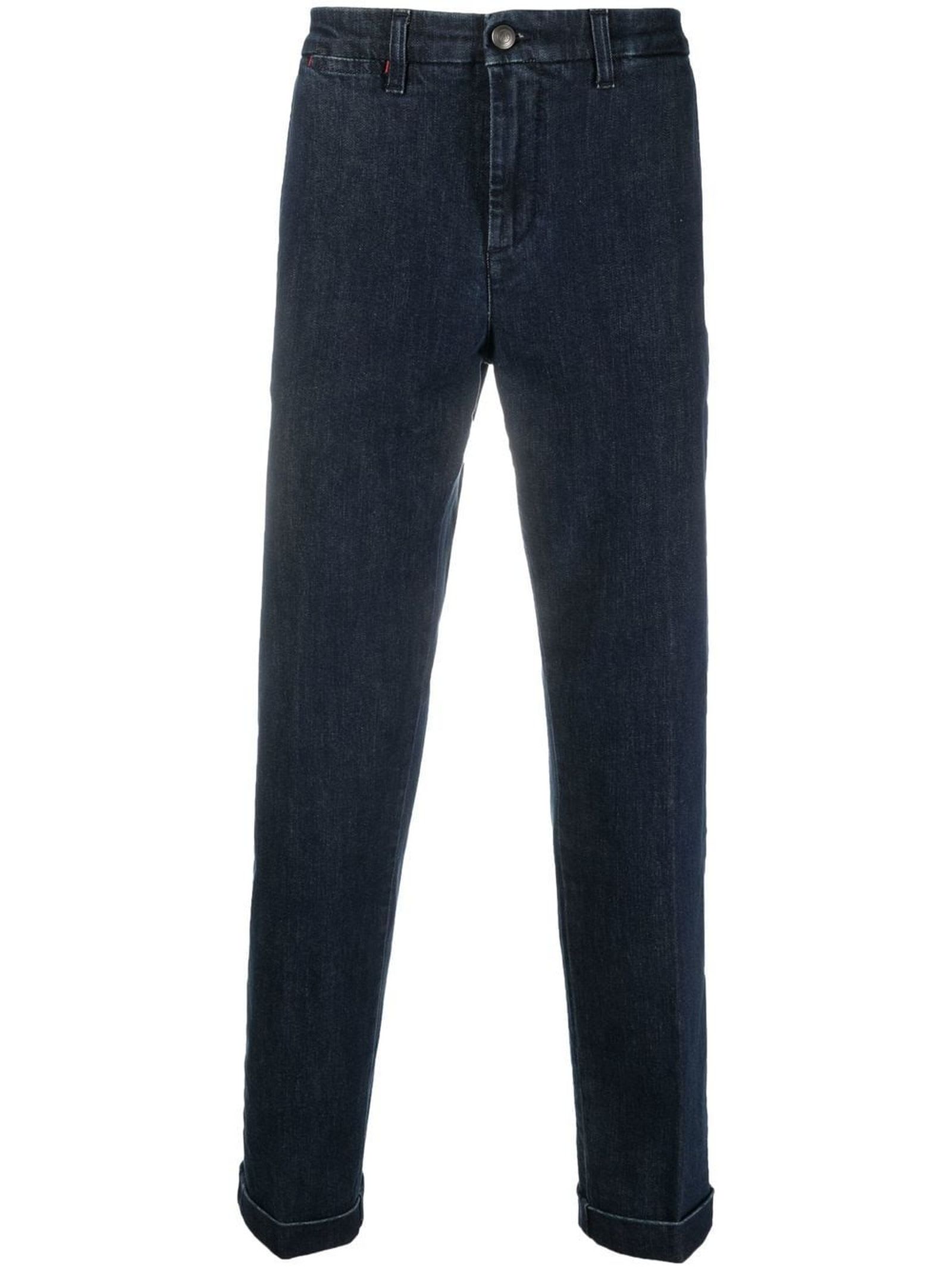 Fay Blue Cotton Jeans