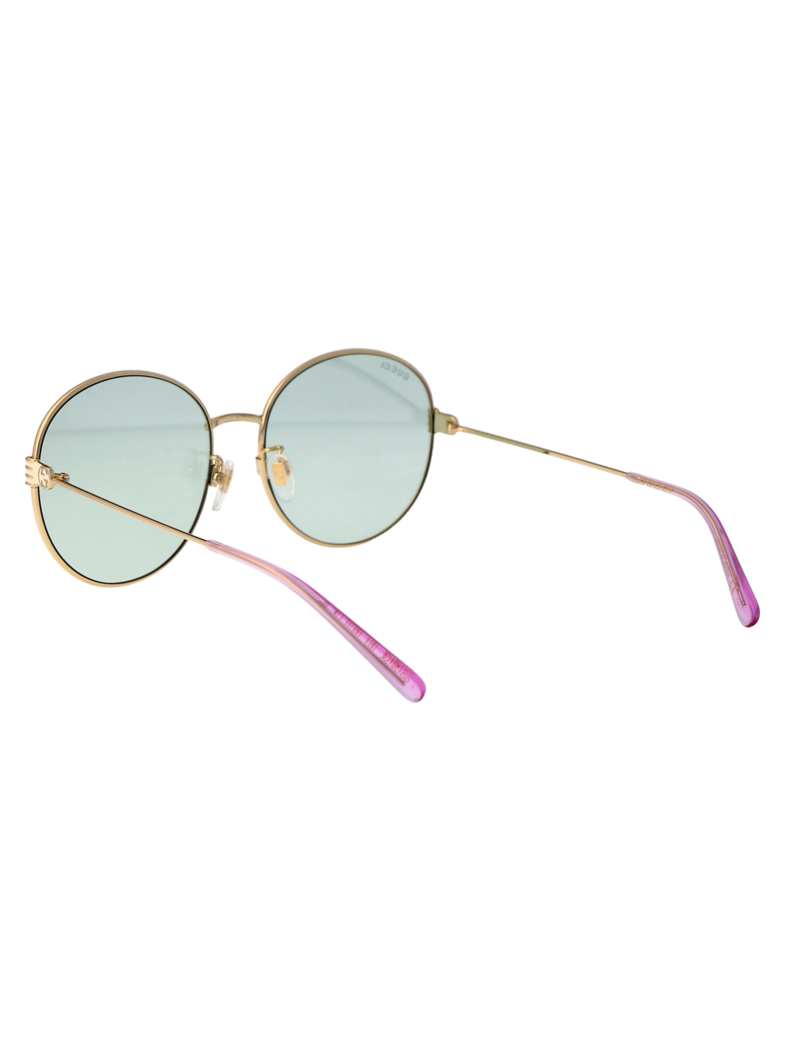 Shop Gucci Gg1281sk Sunglasses In 003 Gold Gold Green