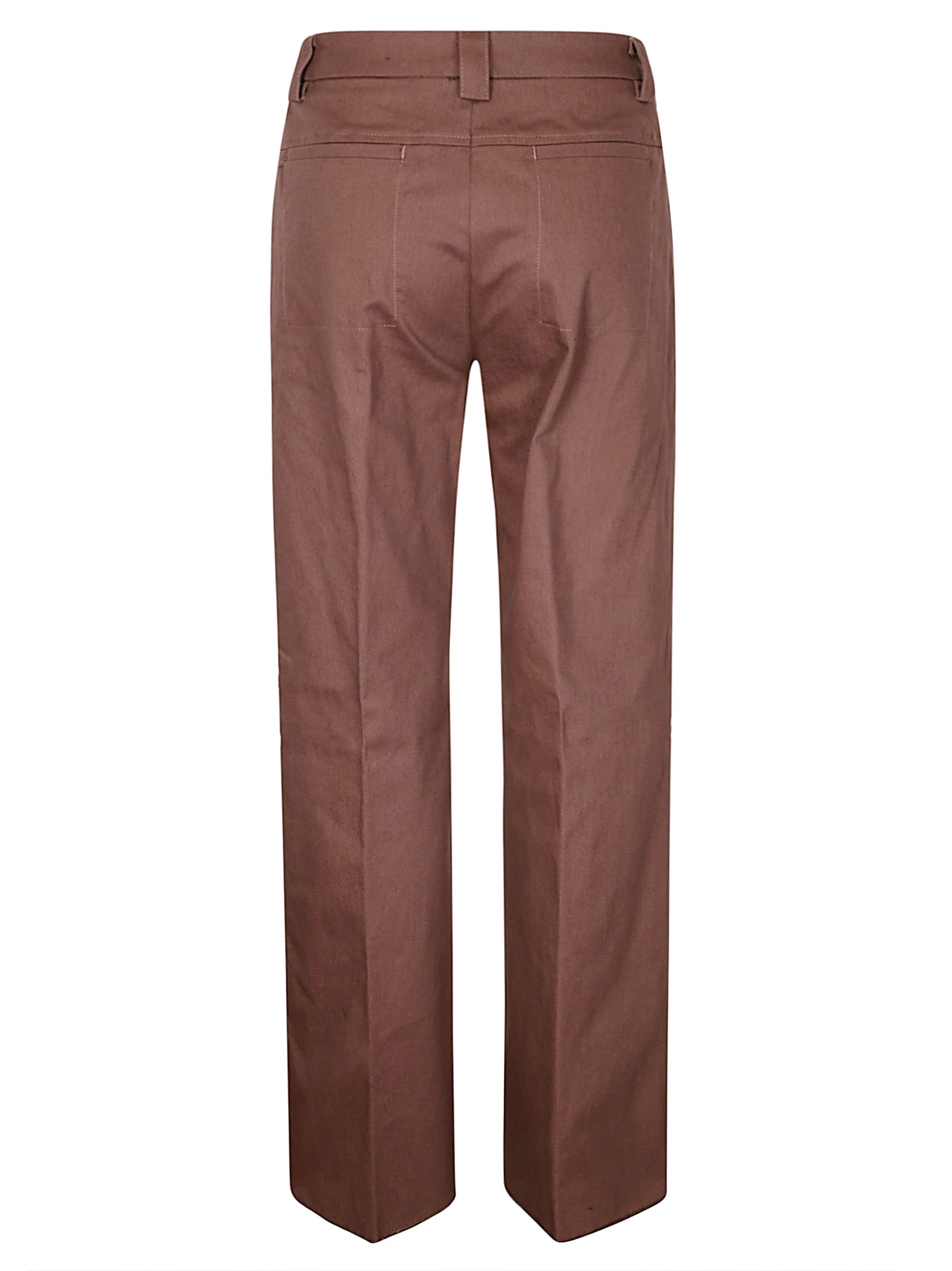 The Latest Straight Leg Trousers With Hidden Closure In Brown