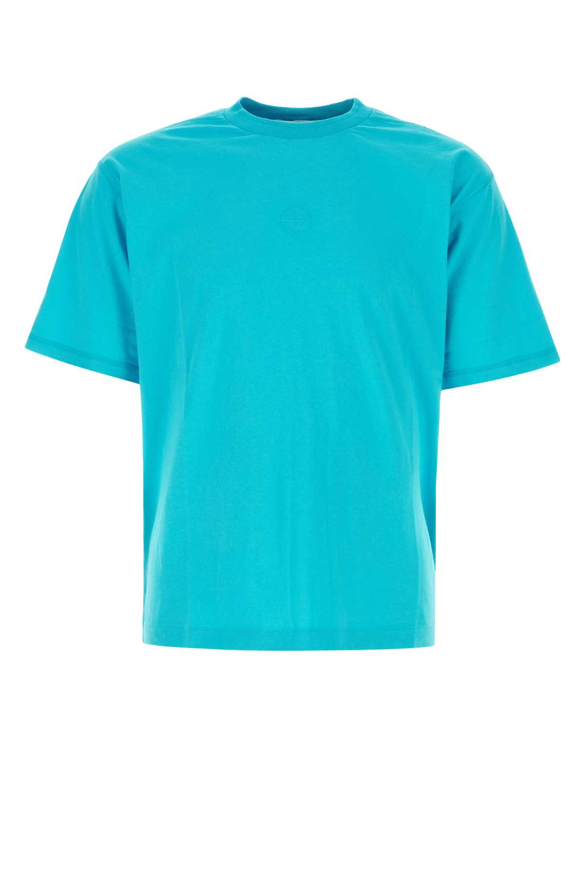 Stone Island Turquoise Cotton T-shirt