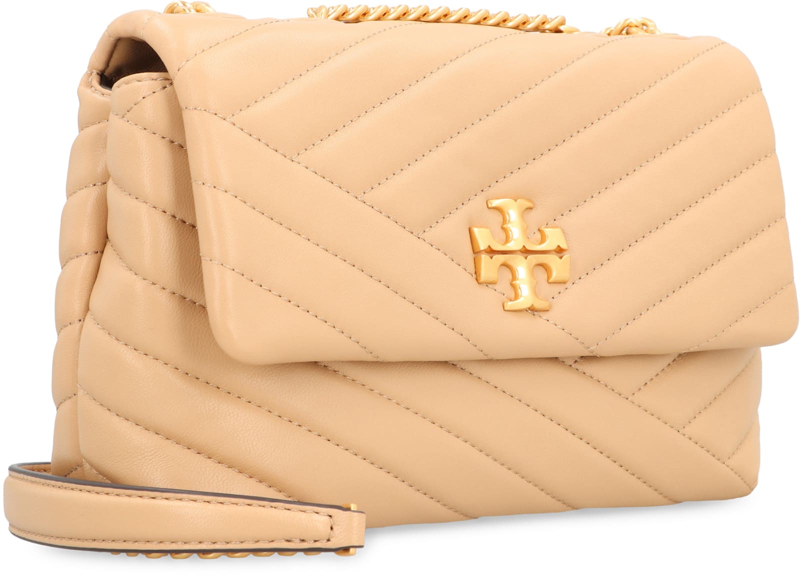 Shop Tory Burch Kira Leather Shoulder Bag In Pink