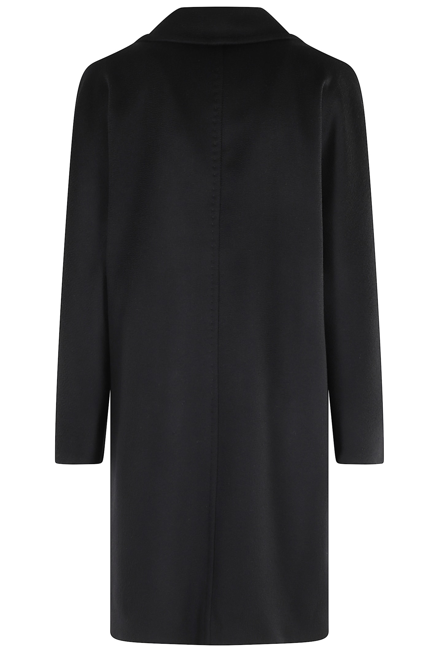 Max Mara Long Sleeve Coat In Black