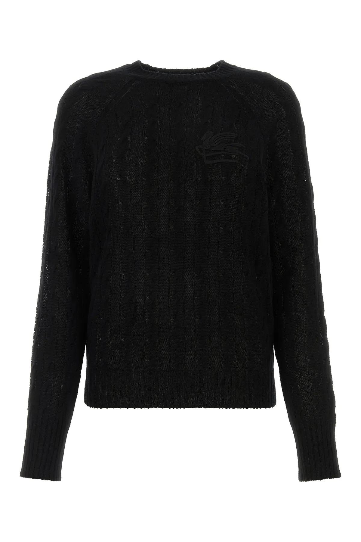 Etro Cashmere Crew-neck Sweater In Black