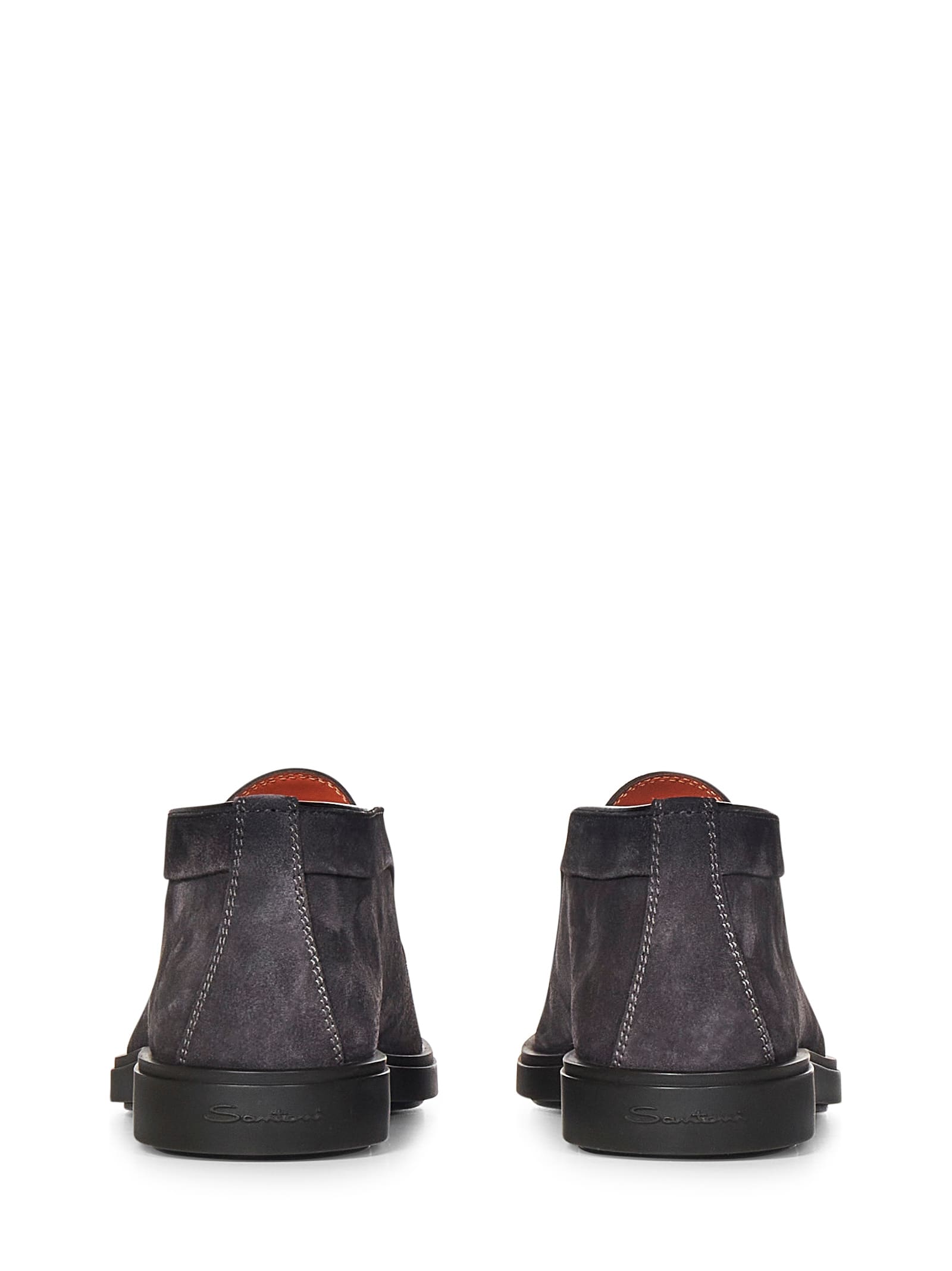 Shop Santoni Desert Boots In Grey