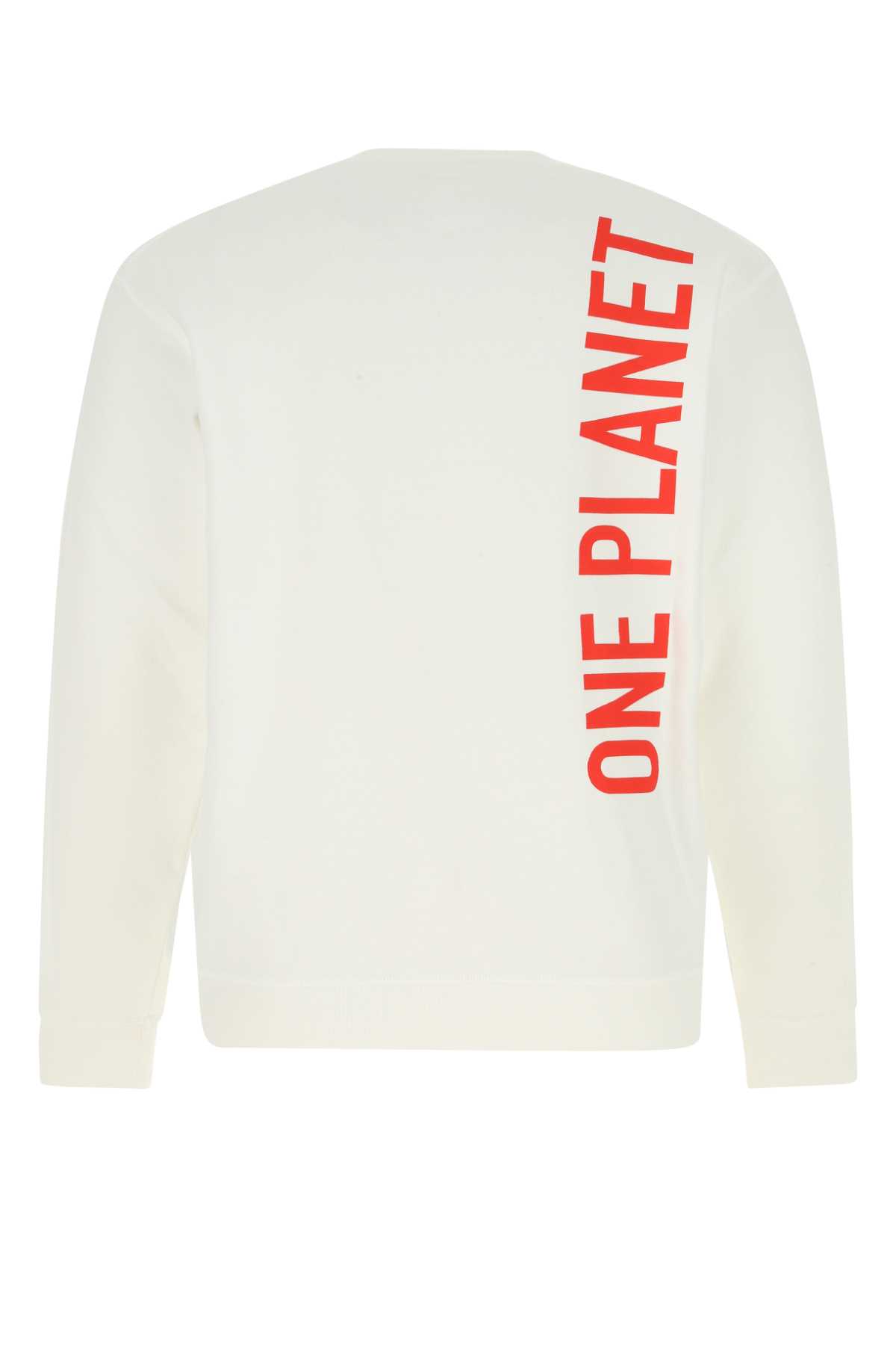 Shop Dsquared2 Ivory Cotton Sweatshirt In 100