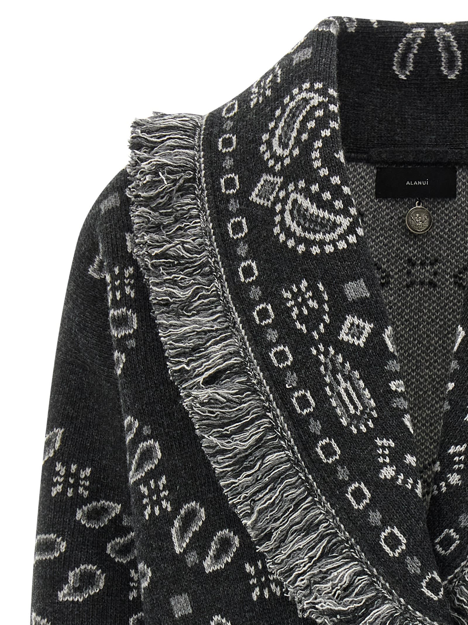 Alanui Icon Bomber Cardigan In Black