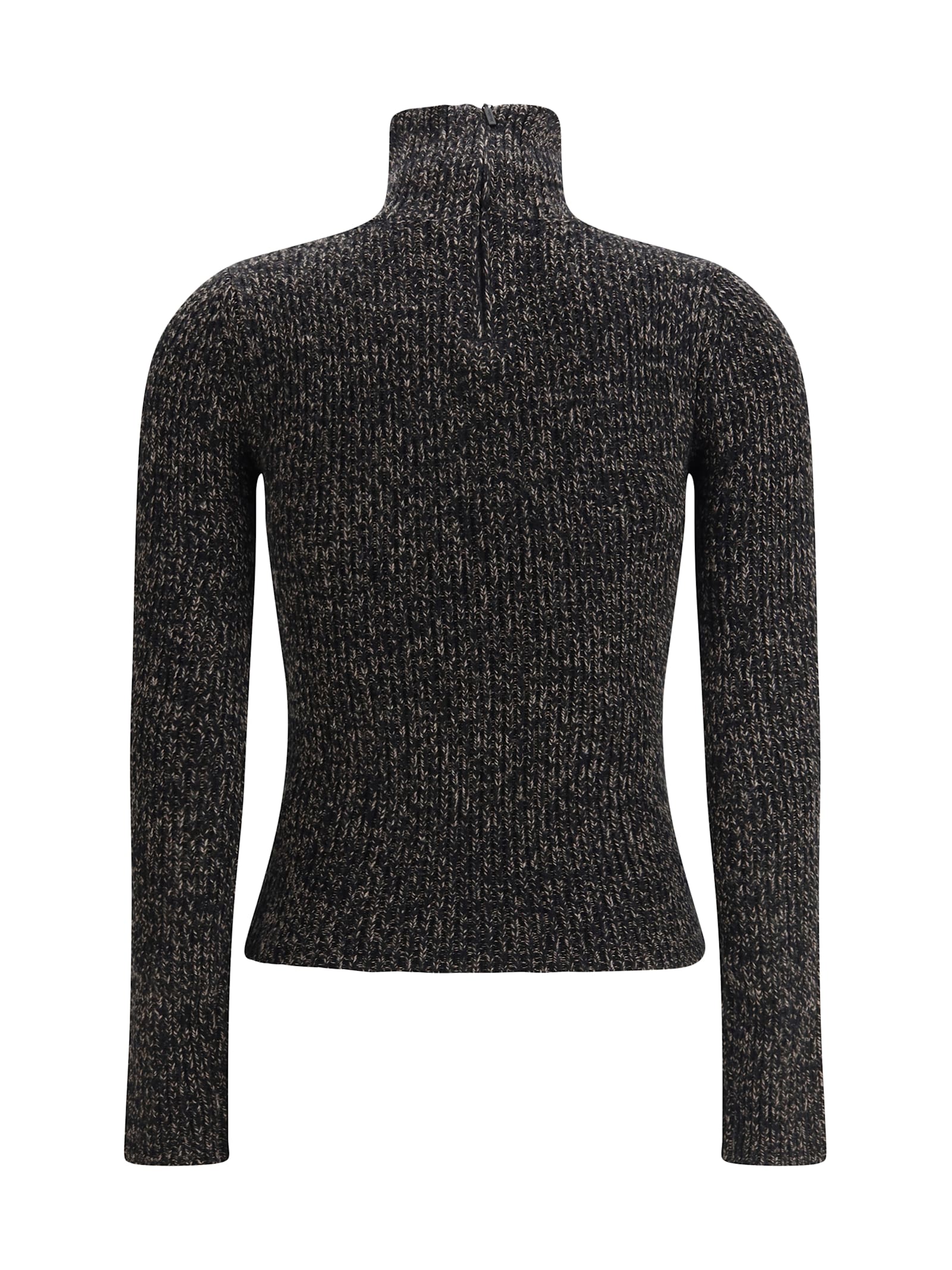 Max Mara Wool And Cashmere-blend Turtleneck Sweater In Black
