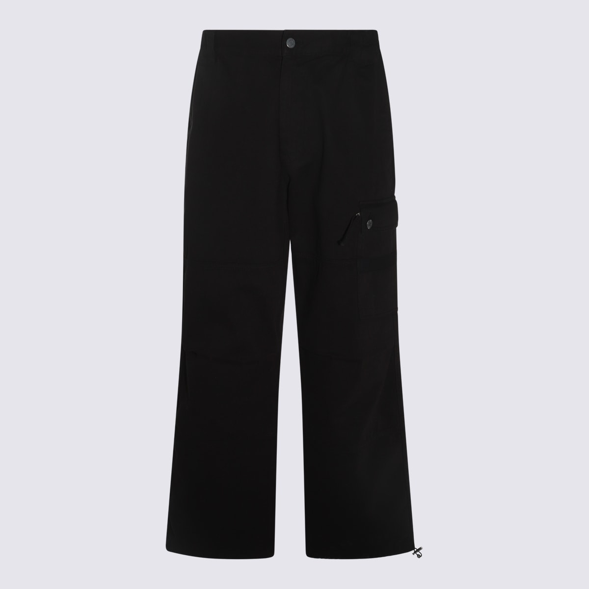 Shop Moschino Black Cotton Pants