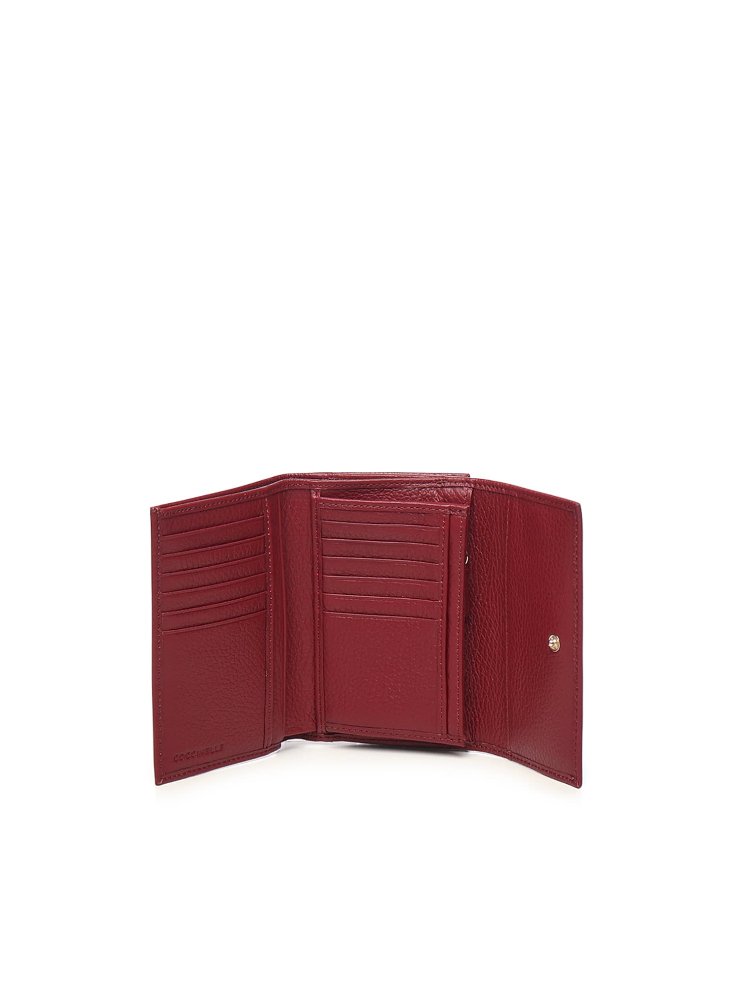 Coccinelle Metallic Soft Wallet In Brown