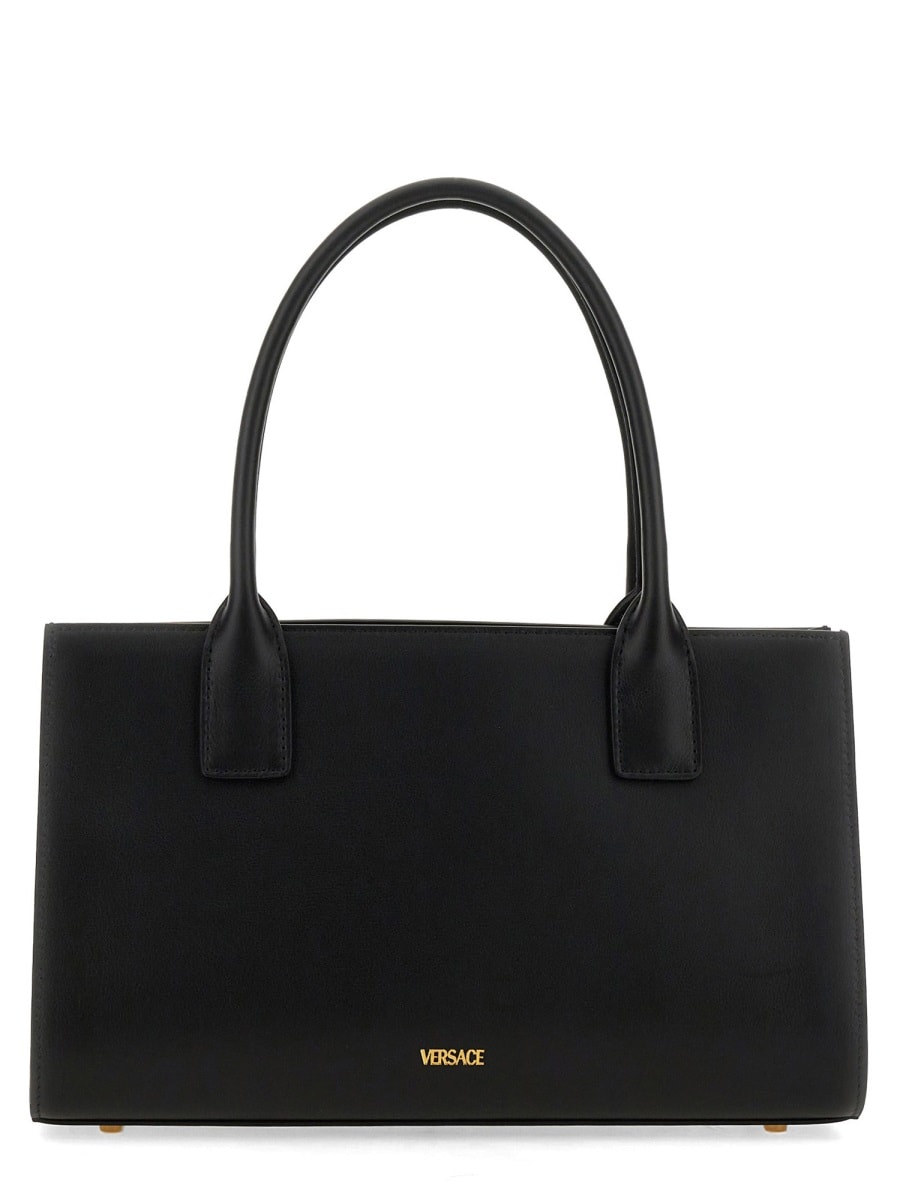 Shop Versace Medusa Shopper Bag 95 In Black