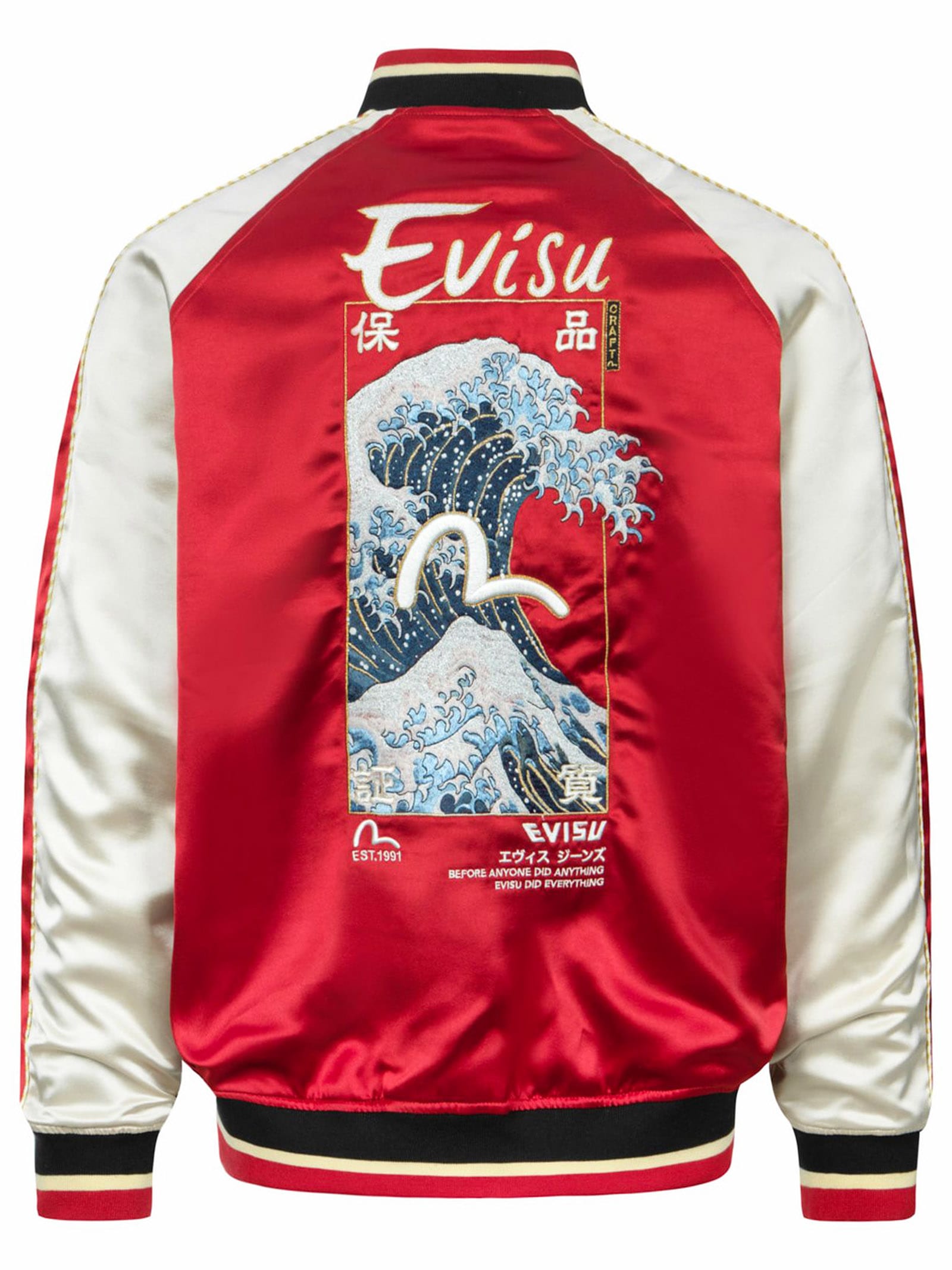 Shop Evisu Coats Red