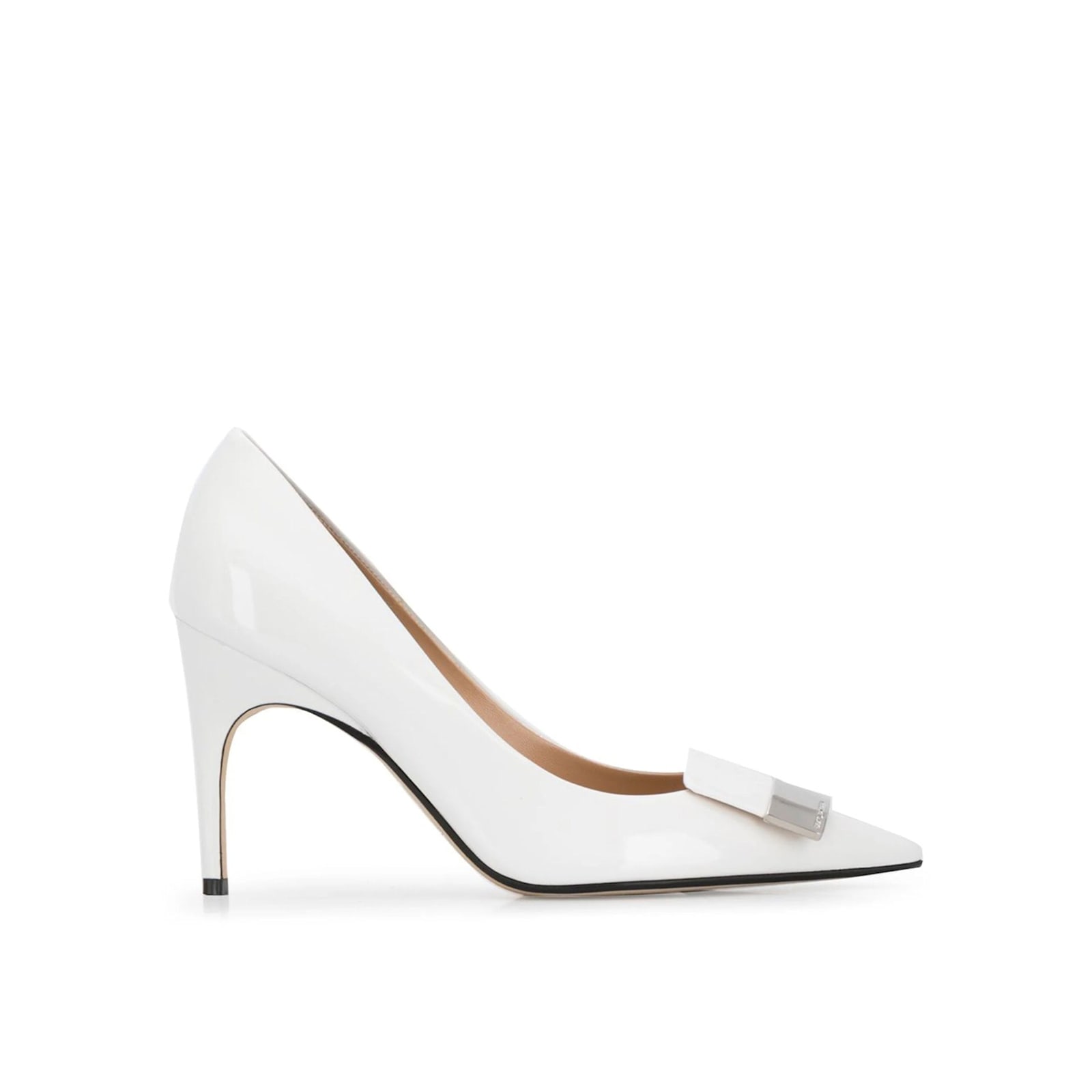 Sergio Rossi Leather Pumps In White