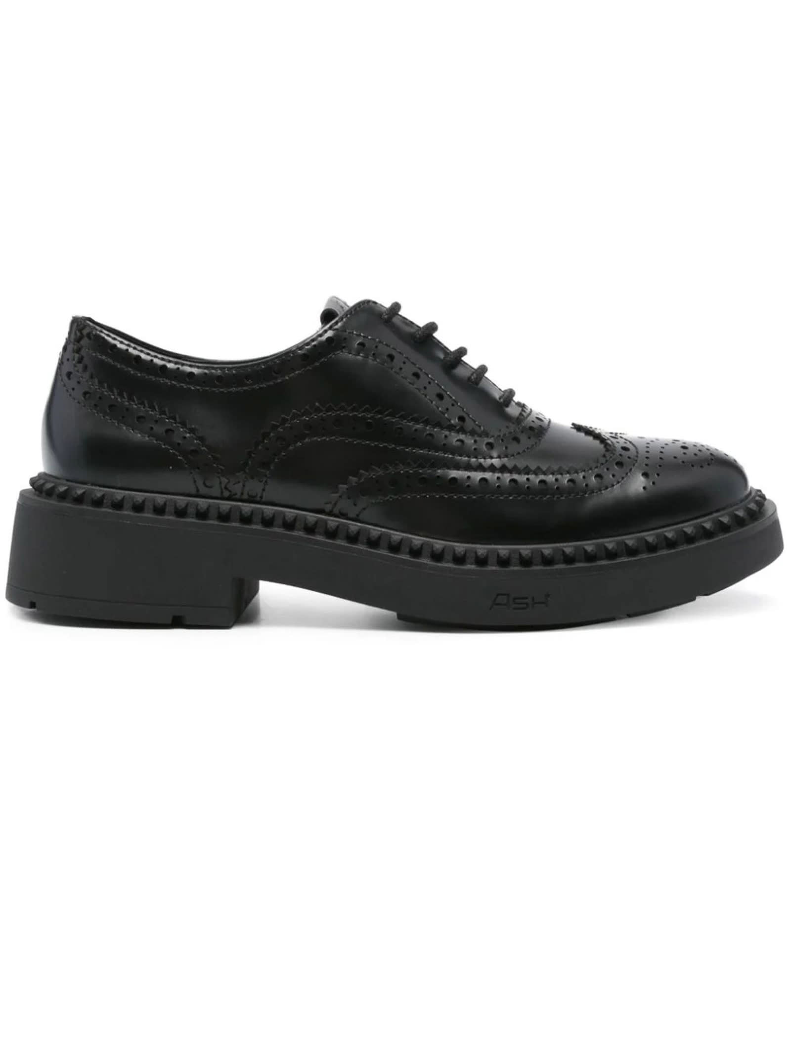 Black Calf Leather Mercer Oxford Shoes