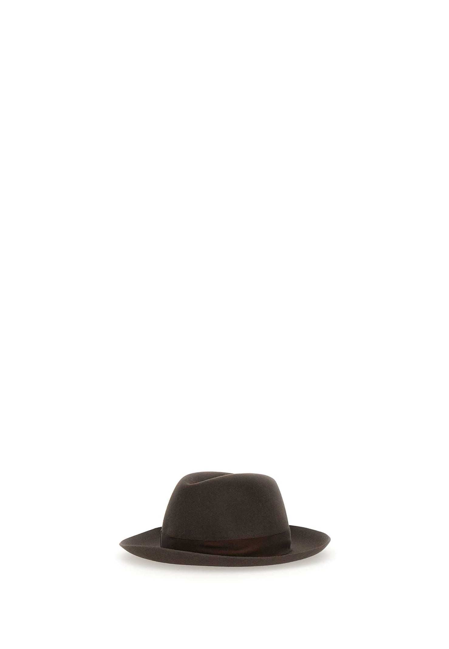 Shop Borsalino Folar Hat In Brown