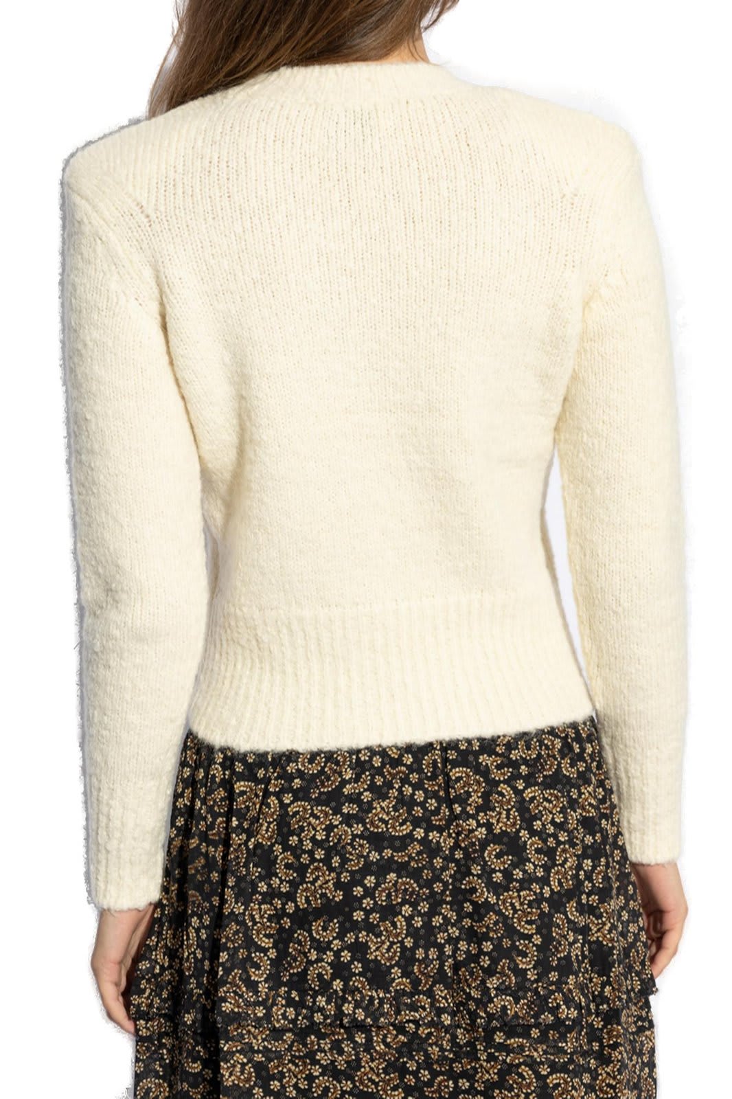 Shop Isabel Marant Kalo Crewneck Jumper In Beige