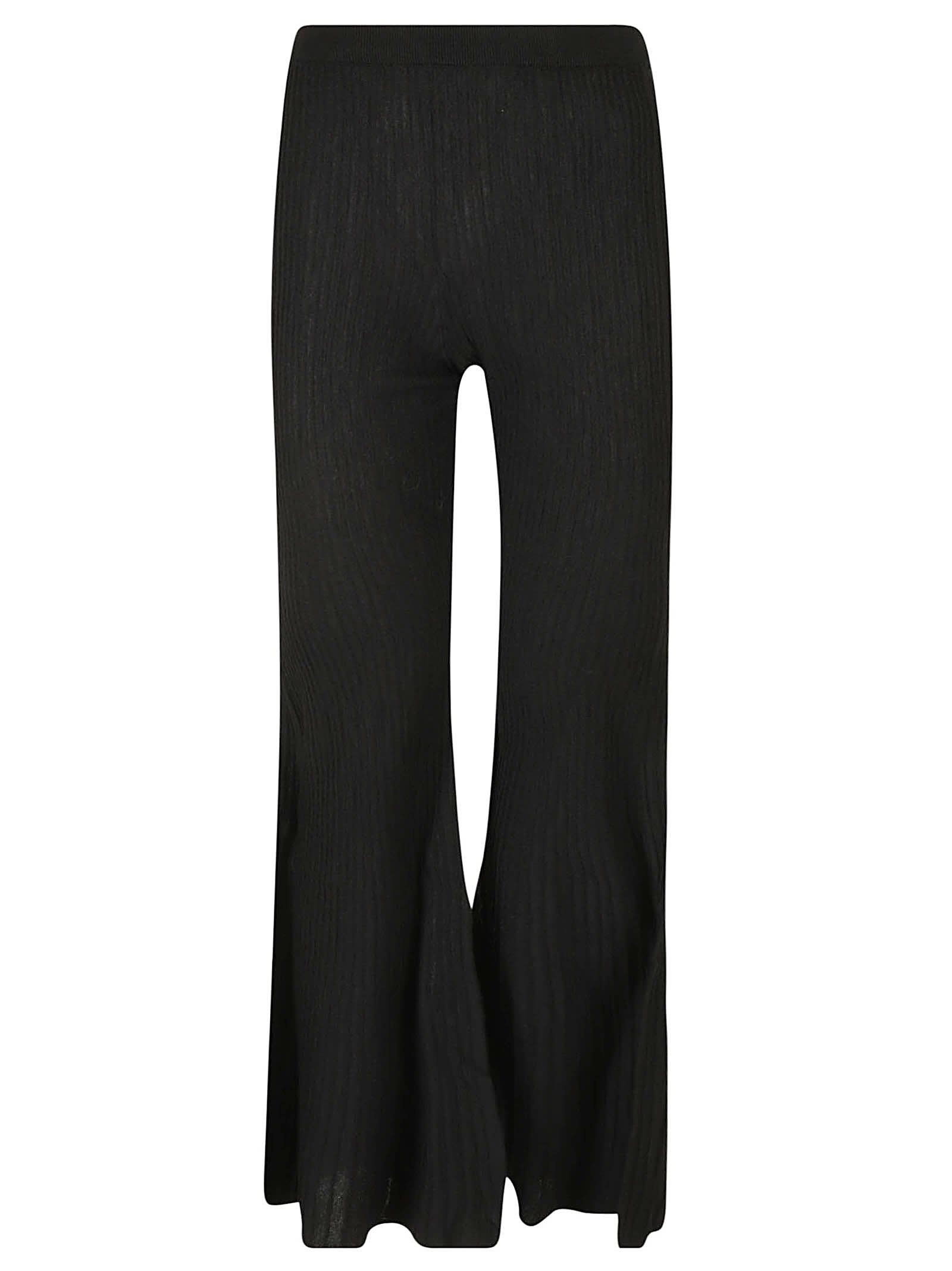 Boutique Moschino Ribbed Flare Leg Trousers