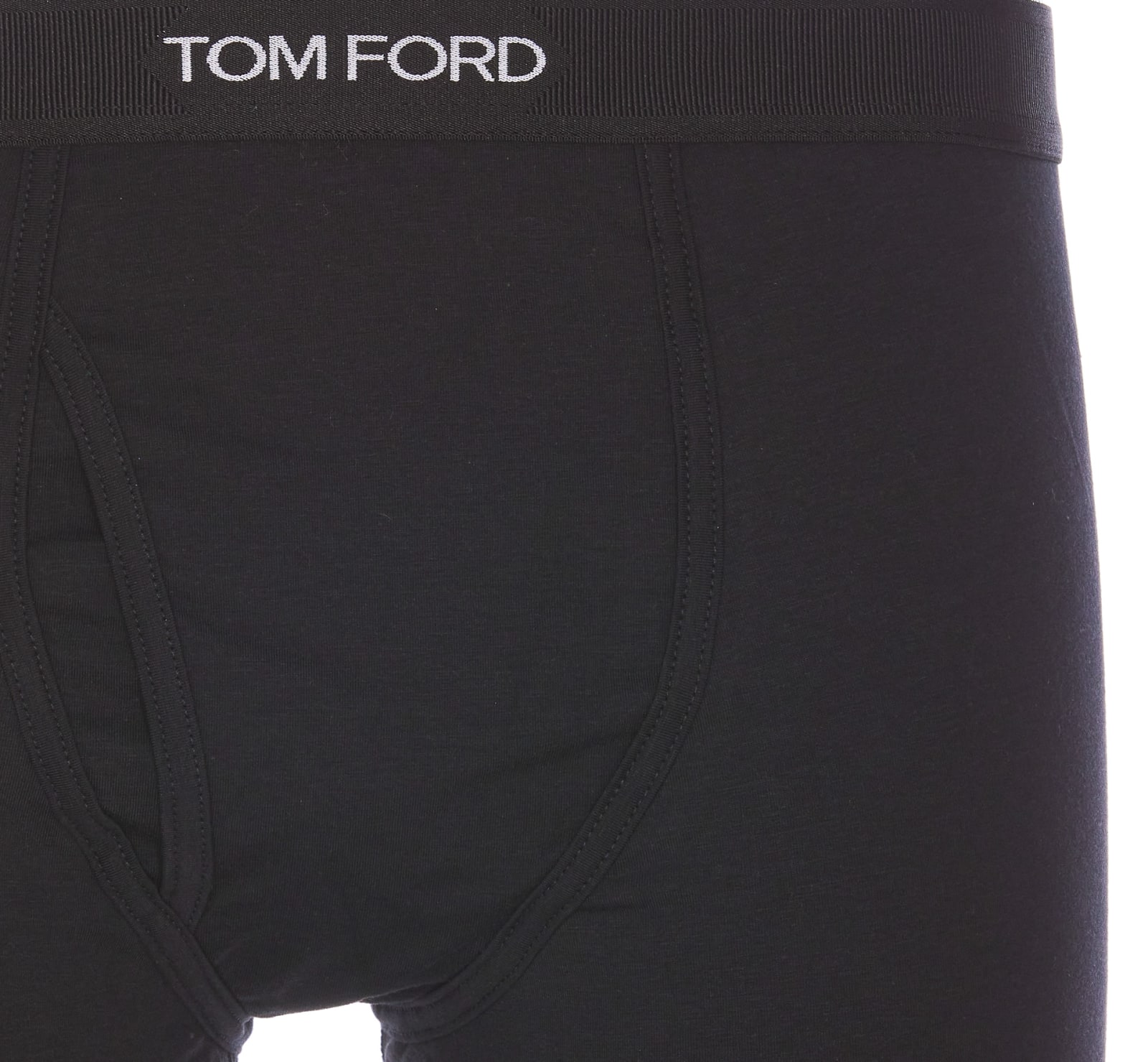 Tom Ford Cotton Boxer Briefs With Logo Band In Black