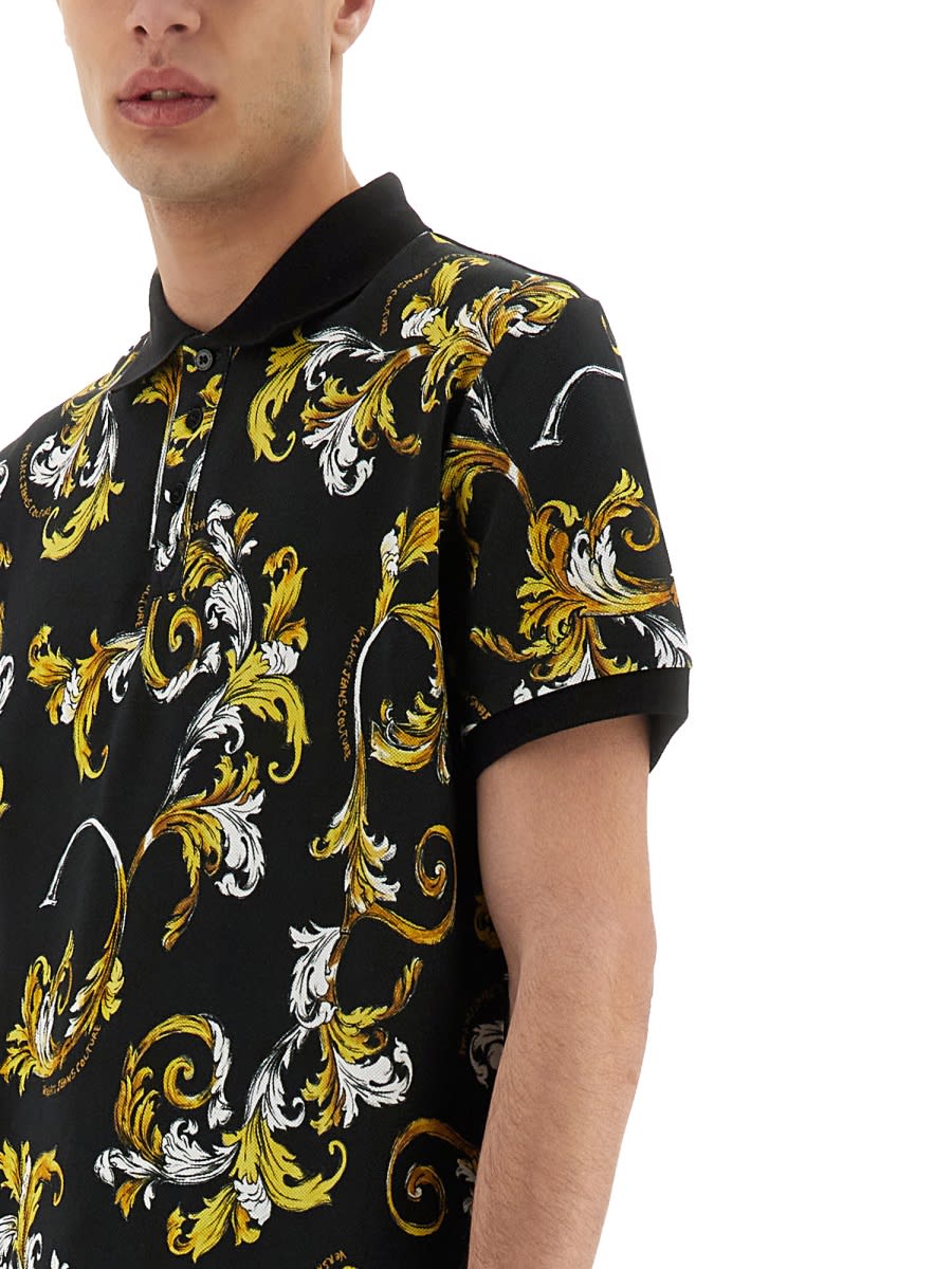 Shop Versace Jeans Couture Polo Outline Baroque