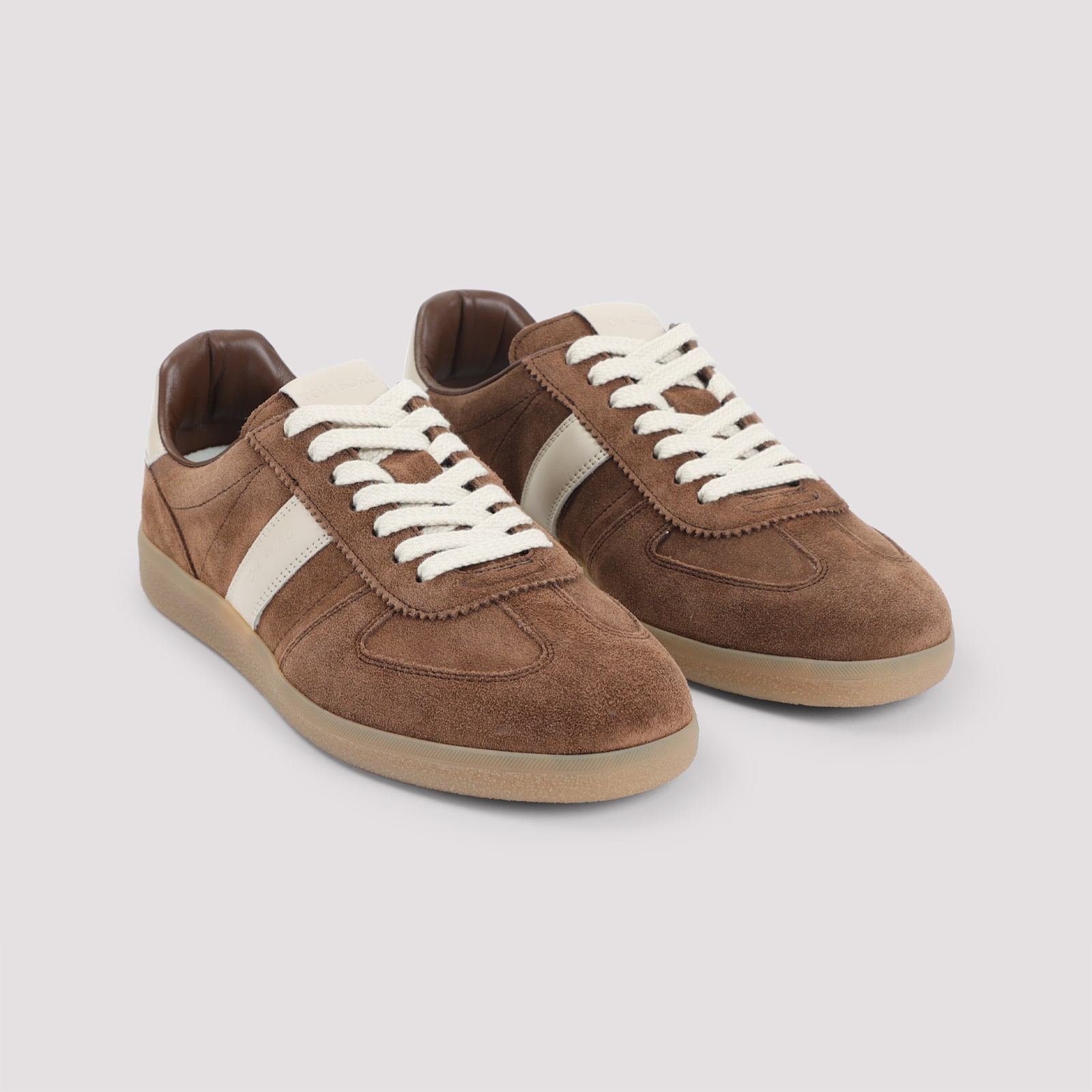 Tom Ford Suede Sneakers With Contrast Stripe And Rubber Sole