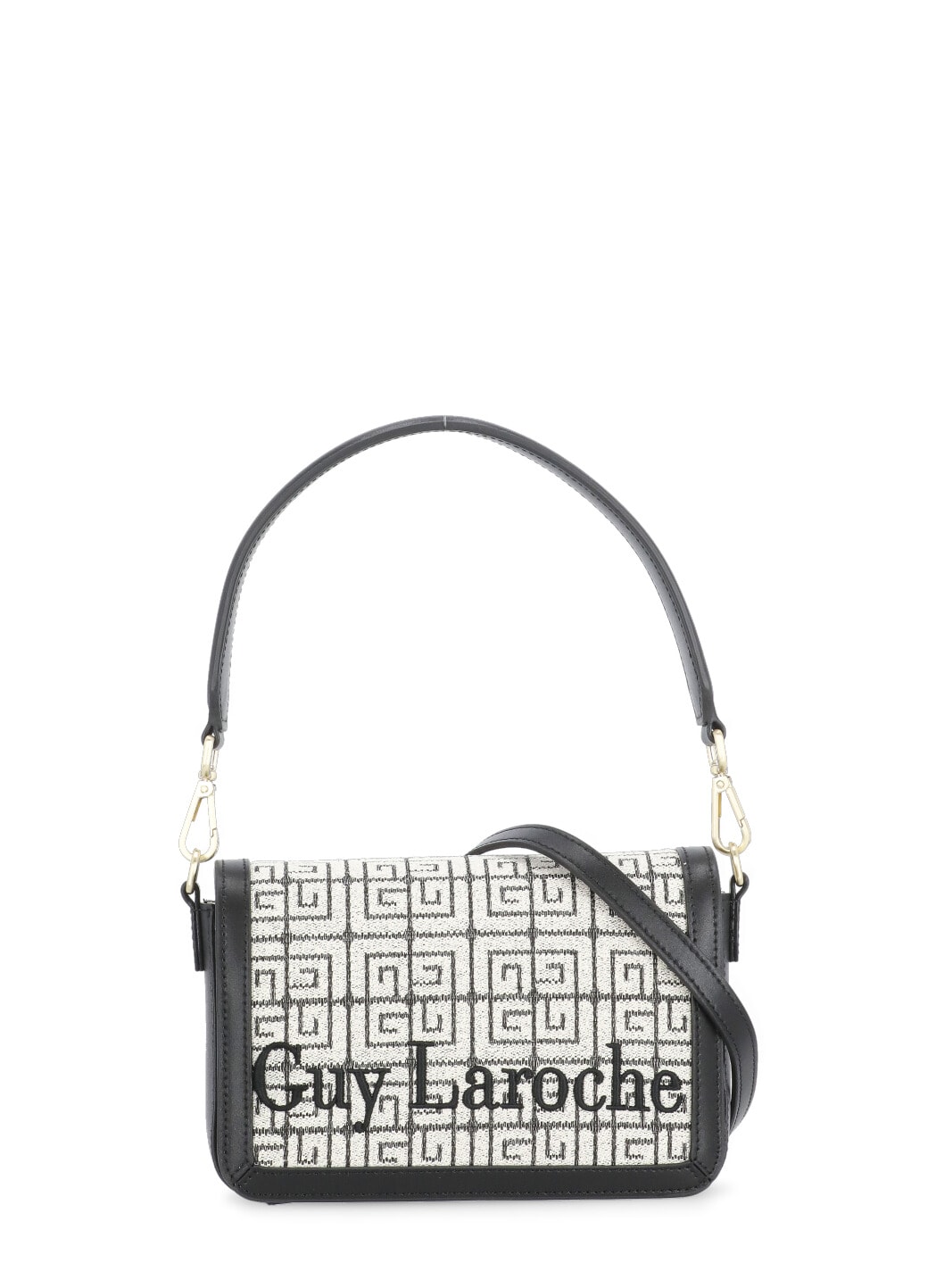Shop Guy Laroche Monogram Shoulder Bag In Black
